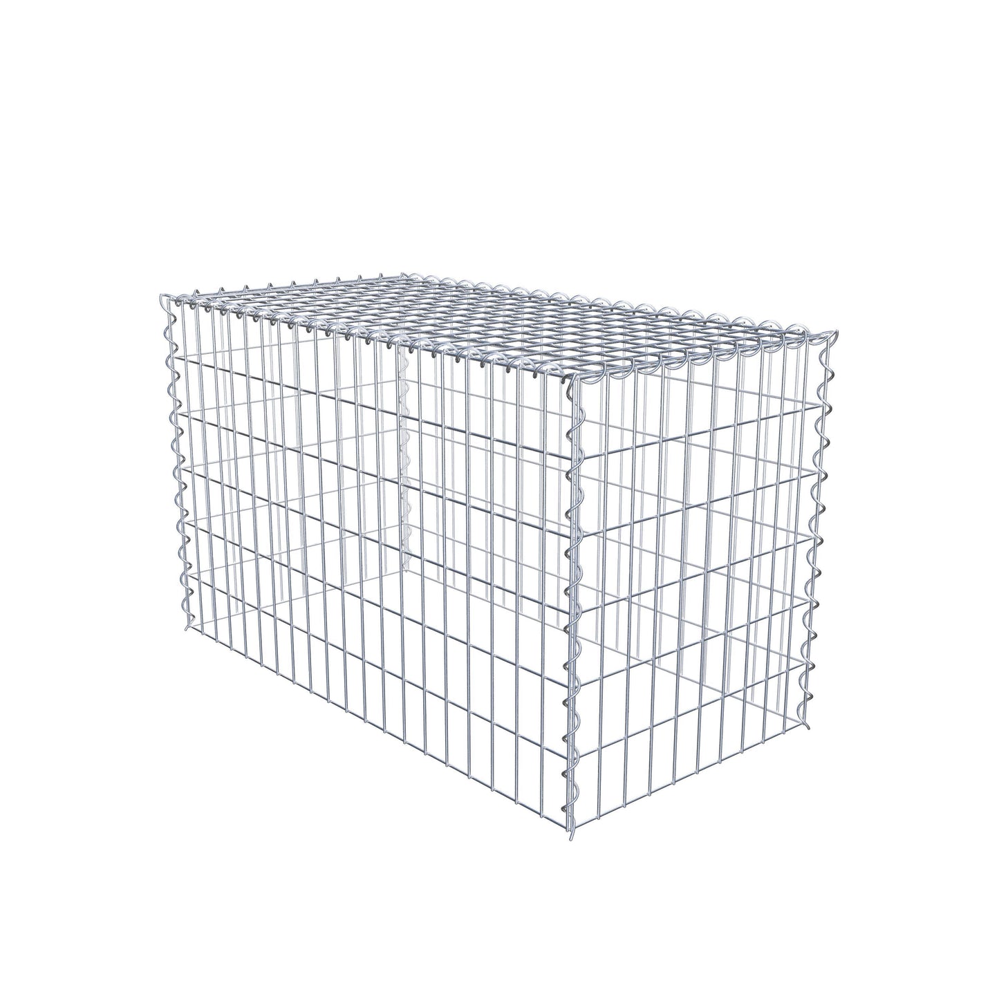 Gabion rapporté type 3 100 cm x 60 cm x 50 cm (L x H x P), mailles 5 cm x 10 cm, spirale