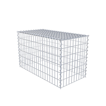 Gabion rapporté type 3 100 cm x 60 cm x 50 cm (L x H x P), mailles 5 cm x 10 cm, spirale
