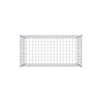 Gabion rapporté type 3 100 cm x 60 cm x 50 cm (L x H x P), mailles 5 cm x 10 cm, spirale