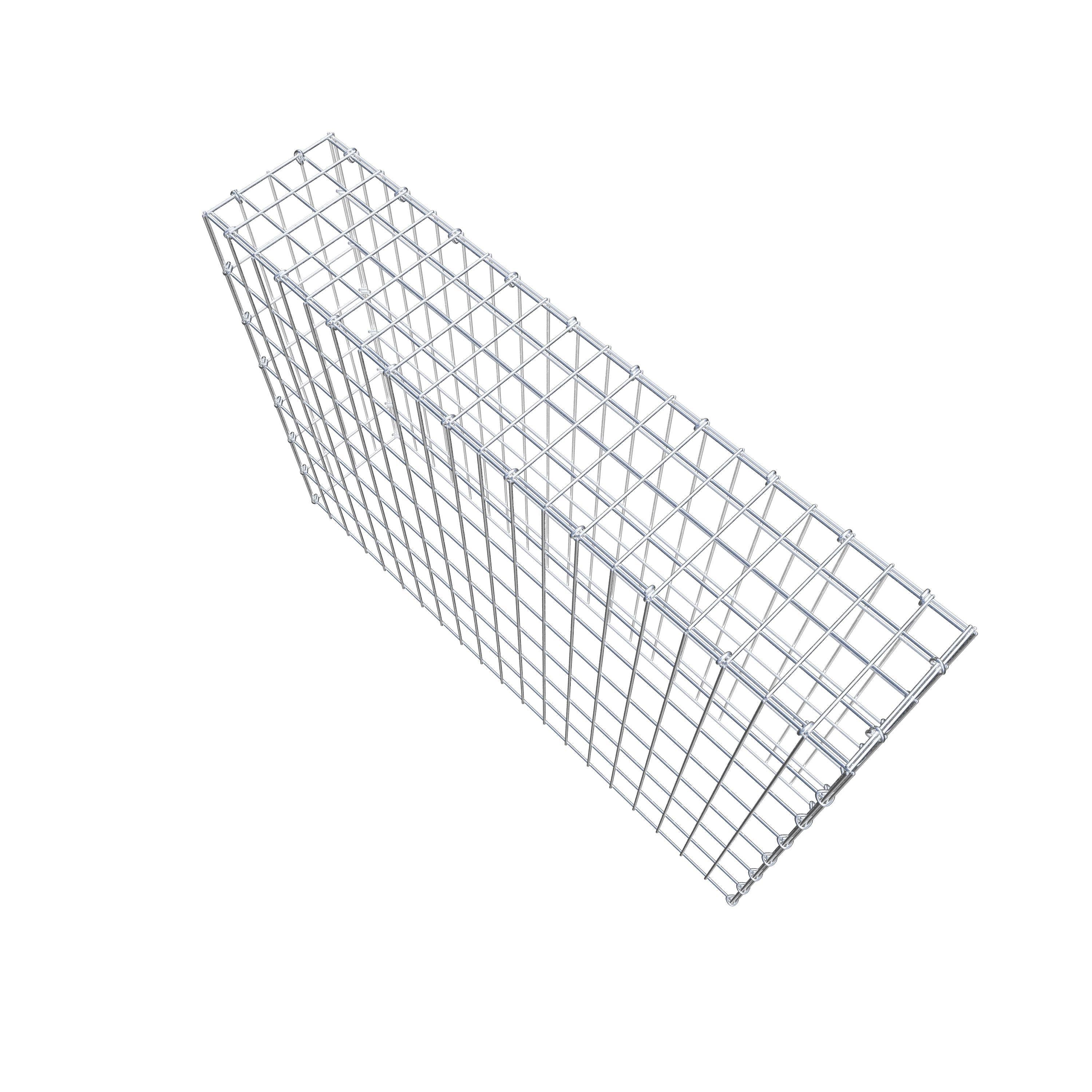 Mounted gabion type 3 100 cm x 70 cm x 20 cm (L x H x D), mesh size 5 cm x 10 cm, C-ring