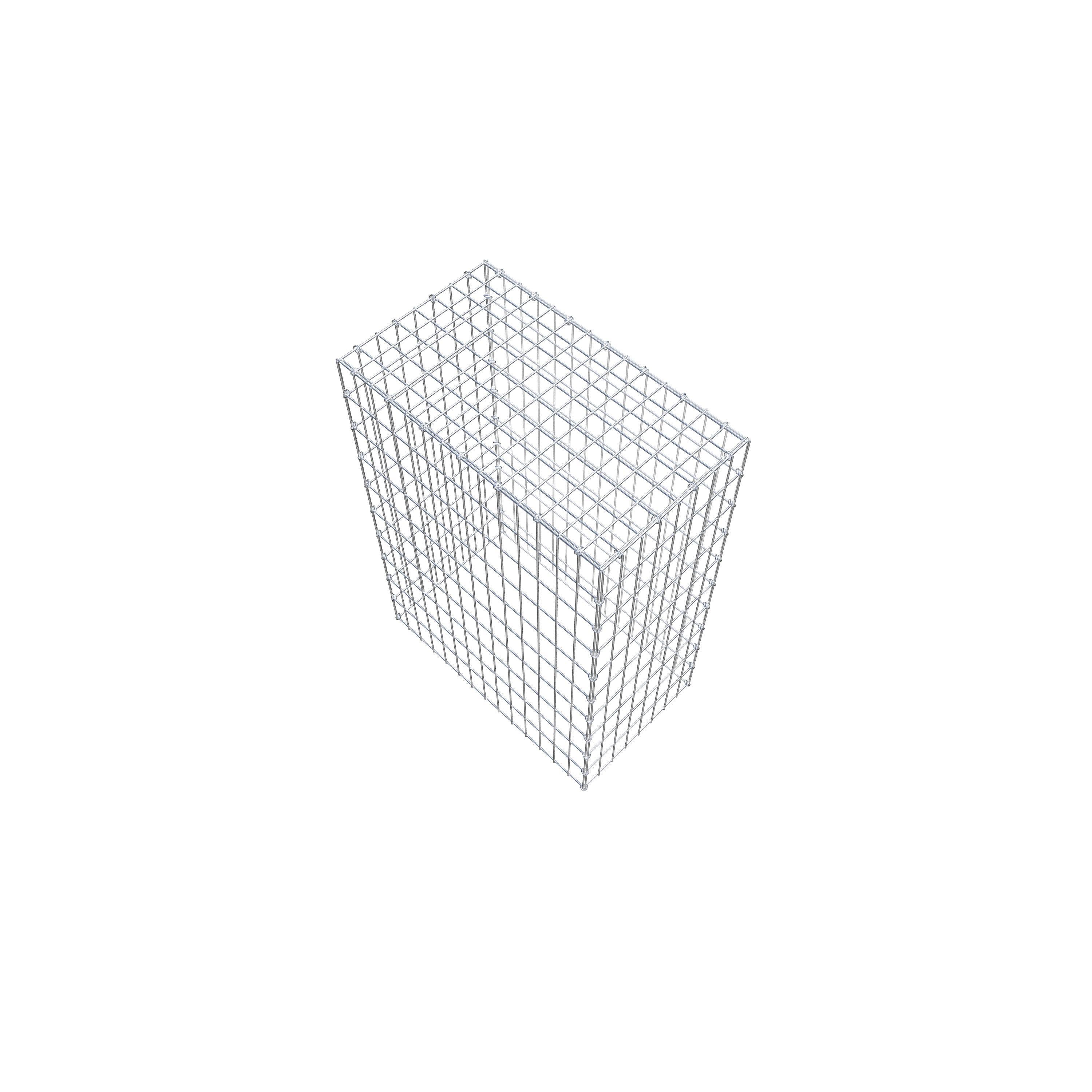 Mounted gabion type 3 100 cm x 70 cm x 40 cm (L x H x D), mesh size 5 cm x 10 cm, C-ring