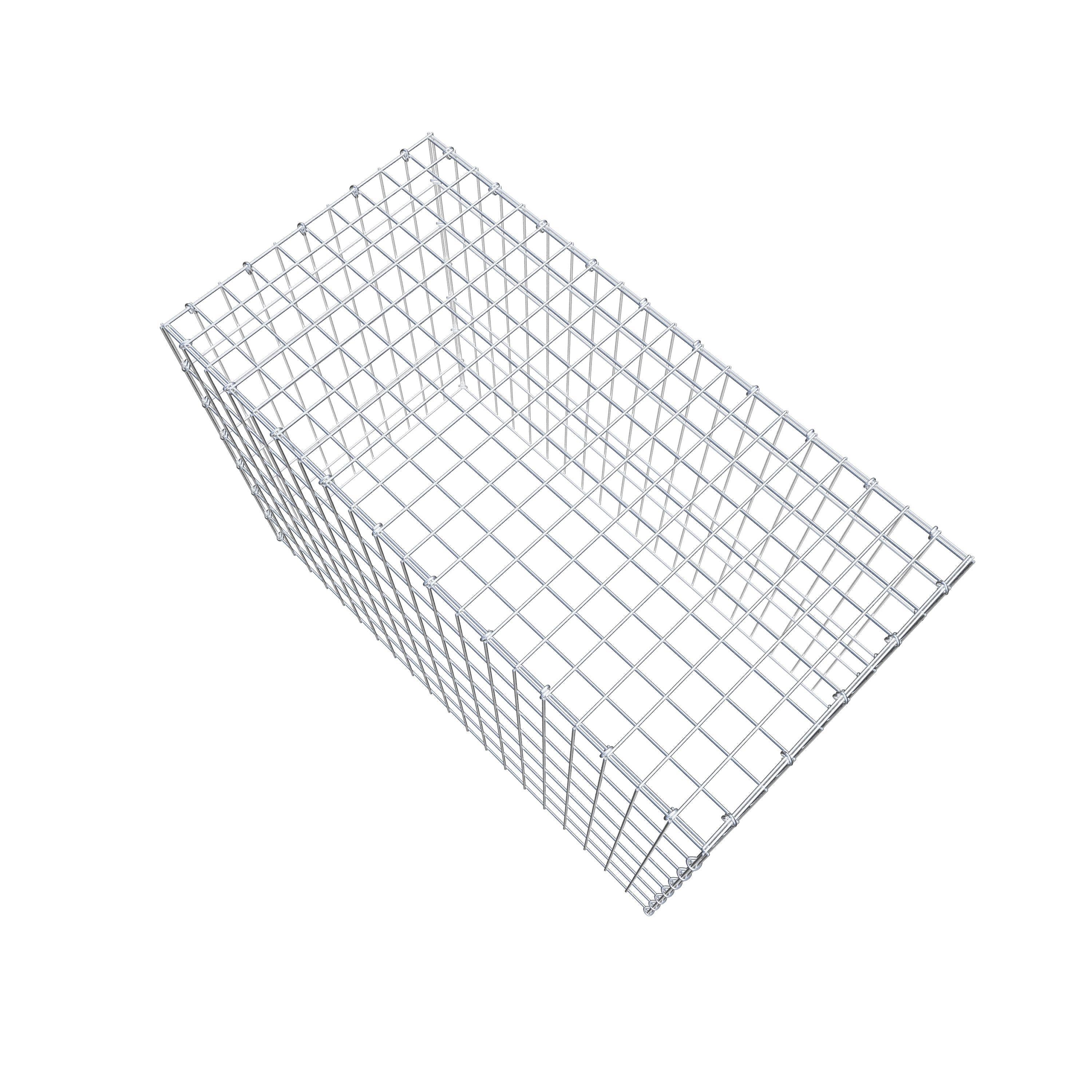 Mounted gabion type 3 100 cm x 70 cm x 50 cm (L x H x D), mesh size 5 cm x 10 cm, C-ring