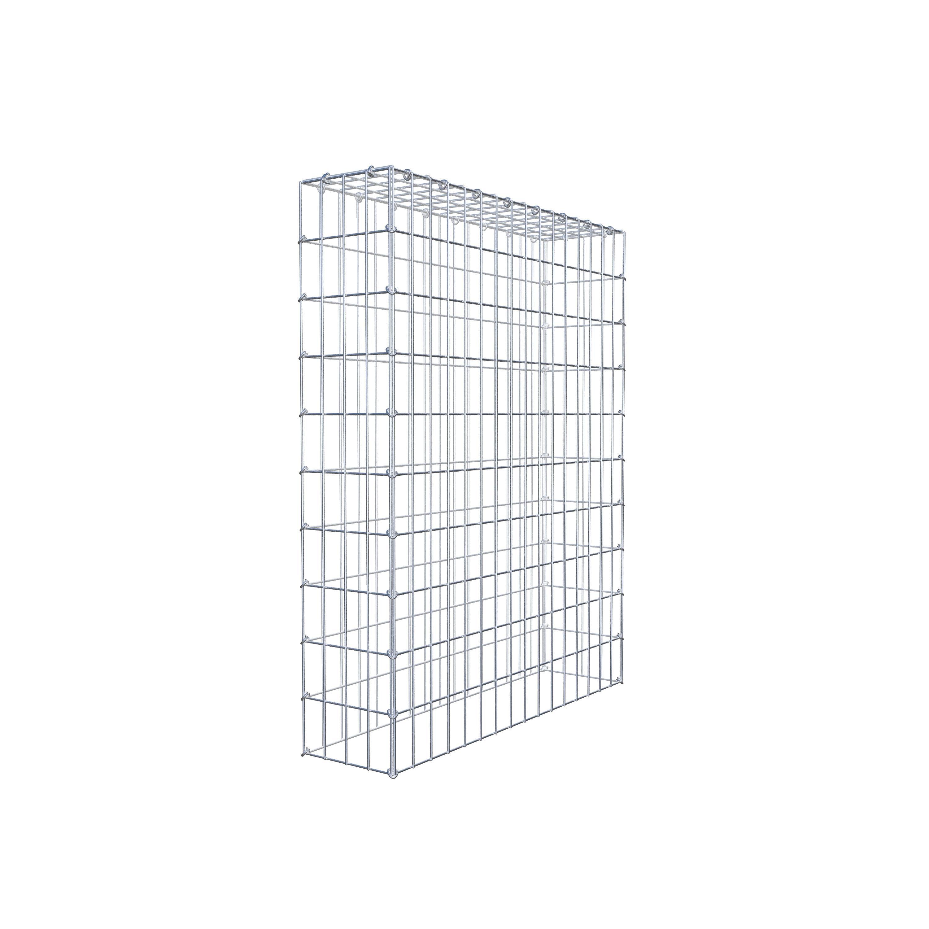 Mounted gabion type 3 100 cm x 80 cm x 20 cm (L x H x D), mesh size 5 cm x 10 cm, C-ring