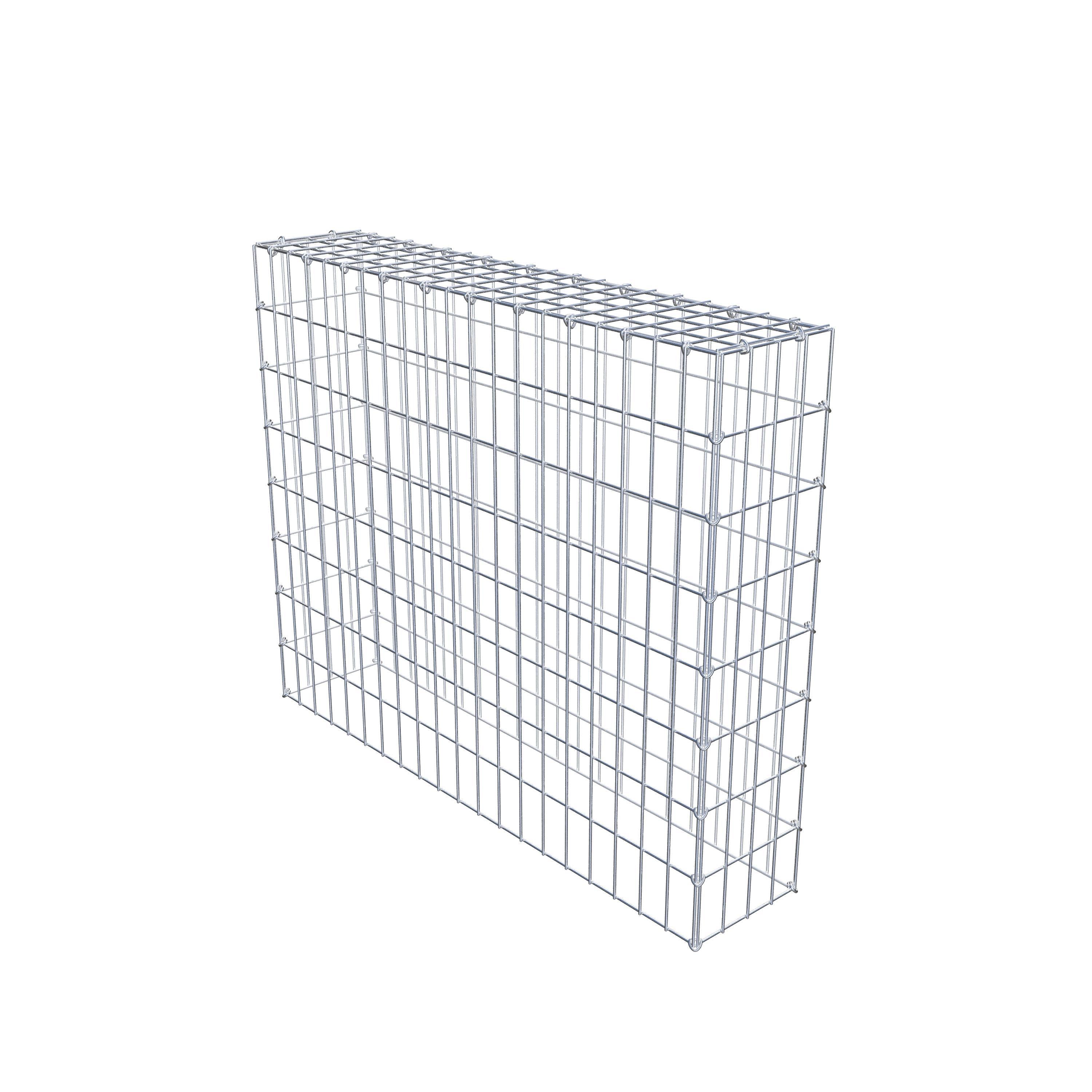 Mounted gabion type 3 100 cm x 80 cm x 20 cm (L x H x D), mesh size 5 cm x 10 cm, C-ring