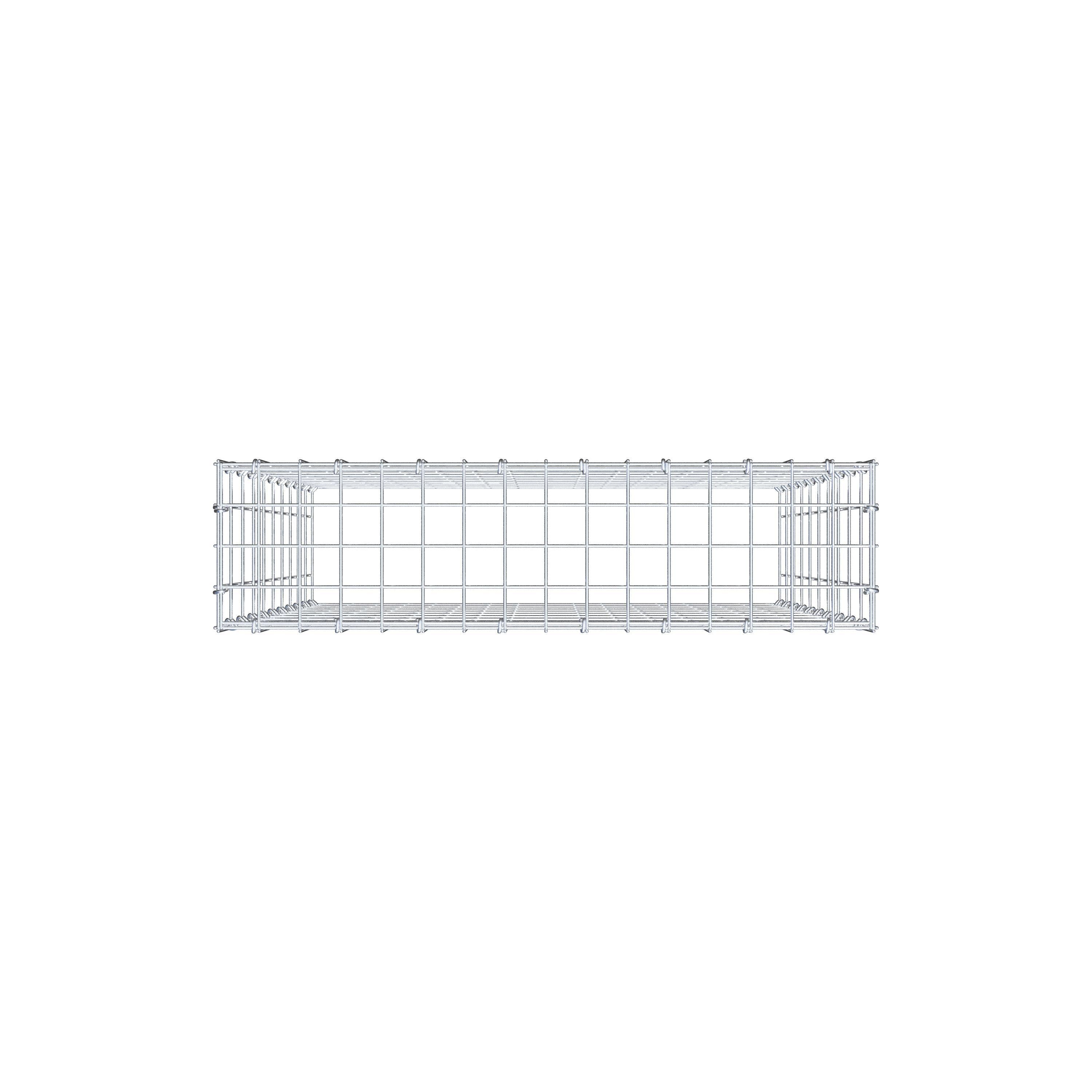 Monteret gabion type 3 100 cm x 80 cm x 20 cm (L x H x D), maskestørrelse 5 cm x 10 cm, C-ring