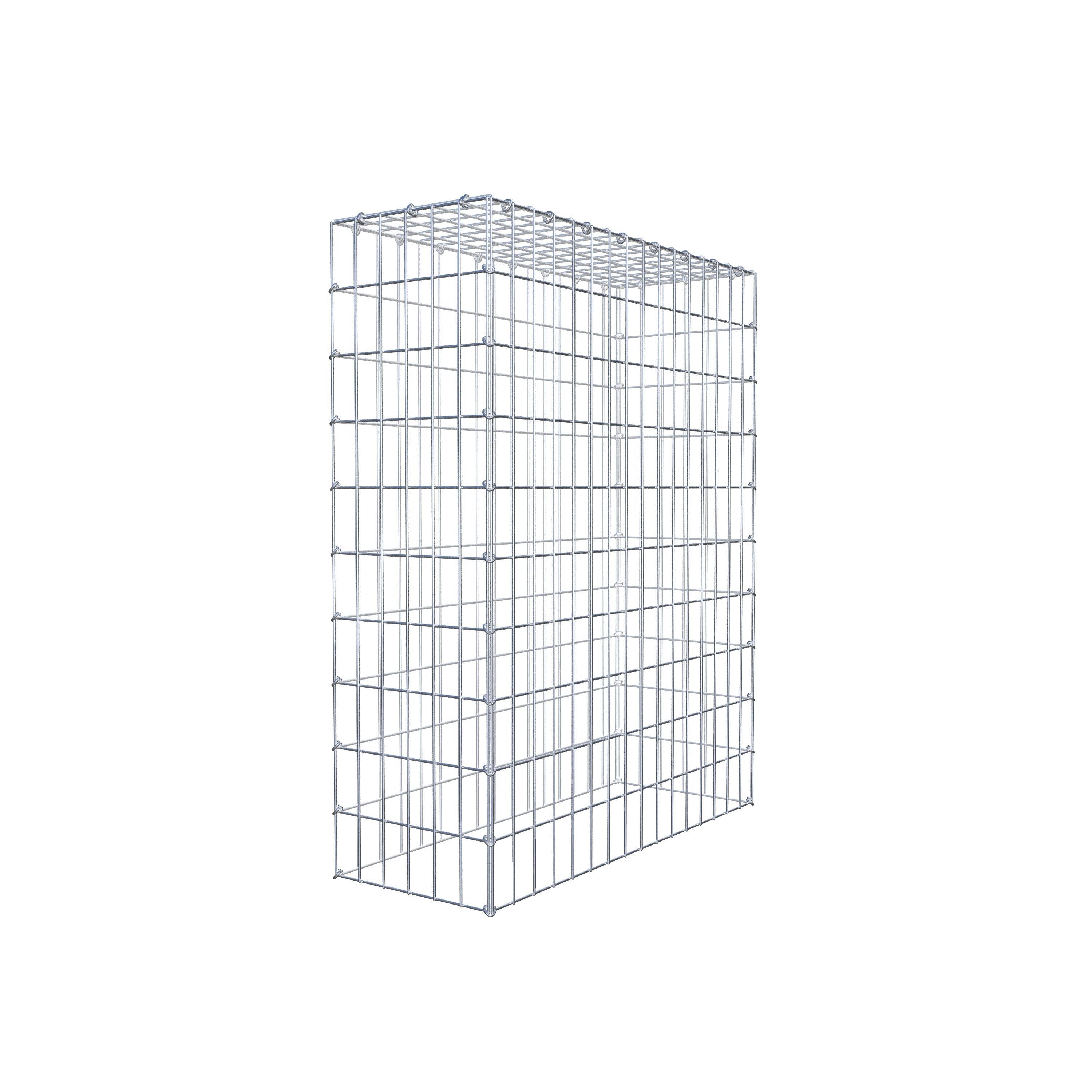 Mounted gabion type 3 100 cm x 80 cm x 30 cm (L x H x D), mesh size 5 cm x 10 cm, C-ring