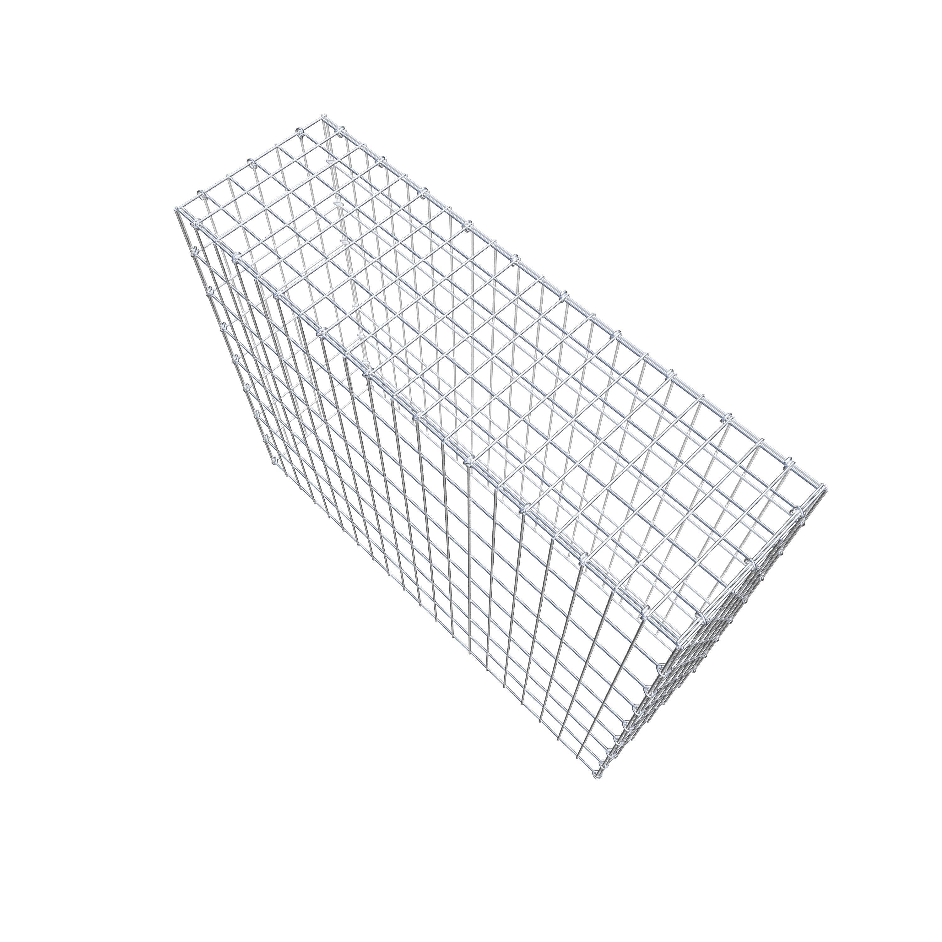 Monteret gabion type 3 100 cm x 80 cm x 30 cm (L x H x D), maskestørrelse 5 cm x 10 cm, C-ring