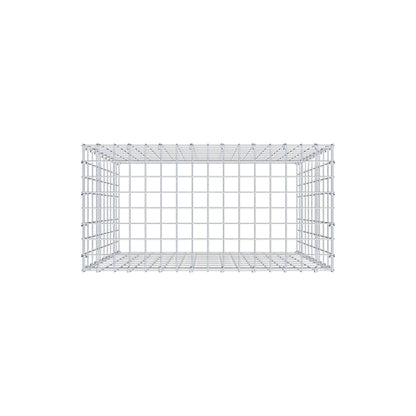 Typ 3 påbyggnadsgabion 100 cm x 80 cm x 40 cm (L x H x D), maskstorlek 5 cm x 10 cm, C-ring