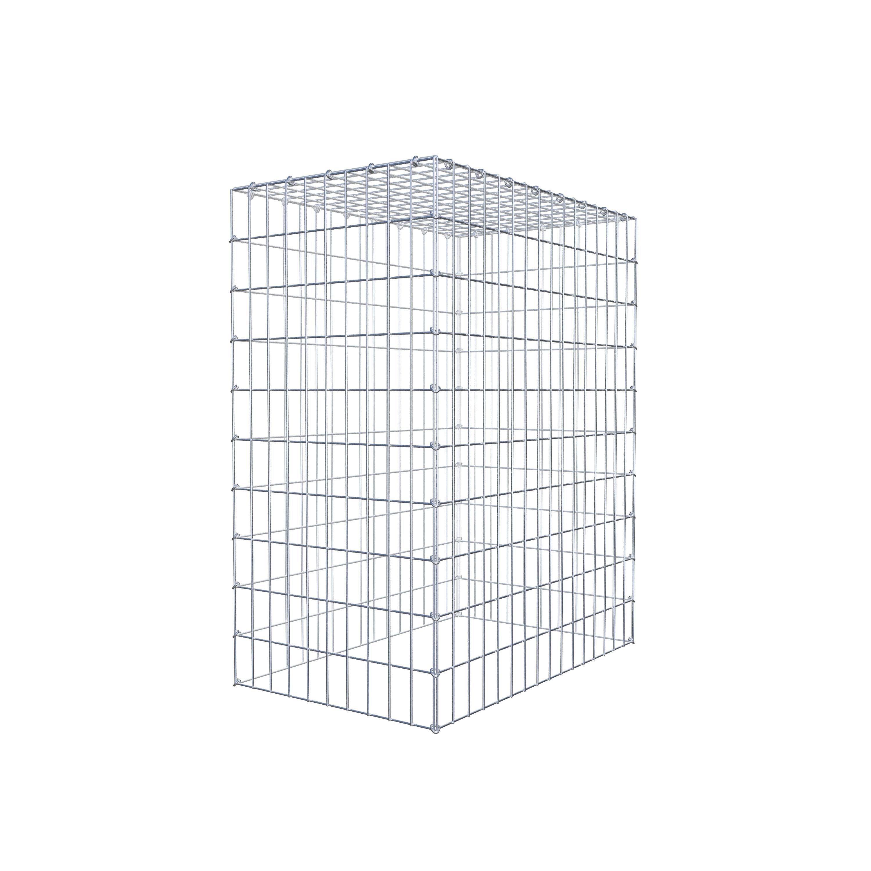 Typ 3 påbyggnadsgabion 100 cm x 80 cm x 50 cm (L x H x D), maskstorlek 5 cm x 10 cm, C-ring