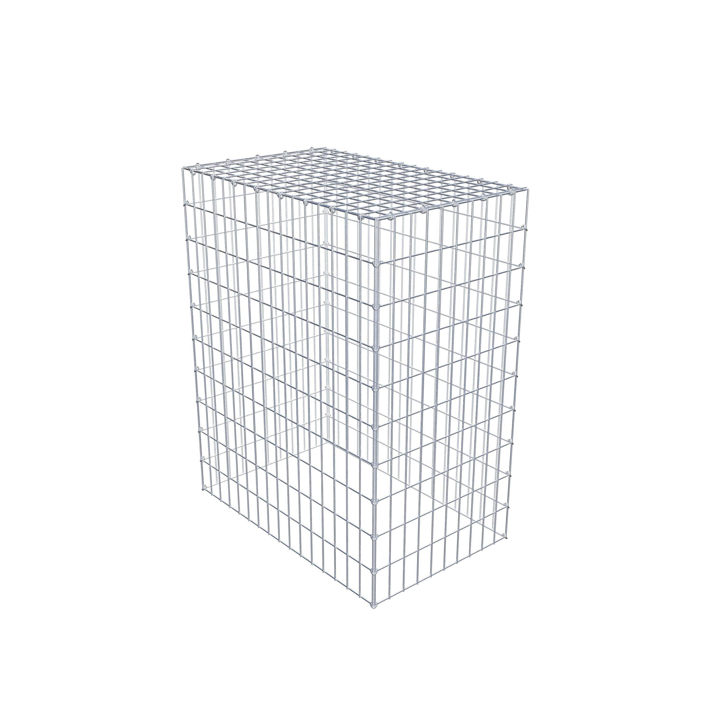 Typ 3 påbyggnadsgabion 100 cm x 80 cm x 50 cm (L x H x D), maskstorlek 5 cm x 10 cm, C-ring