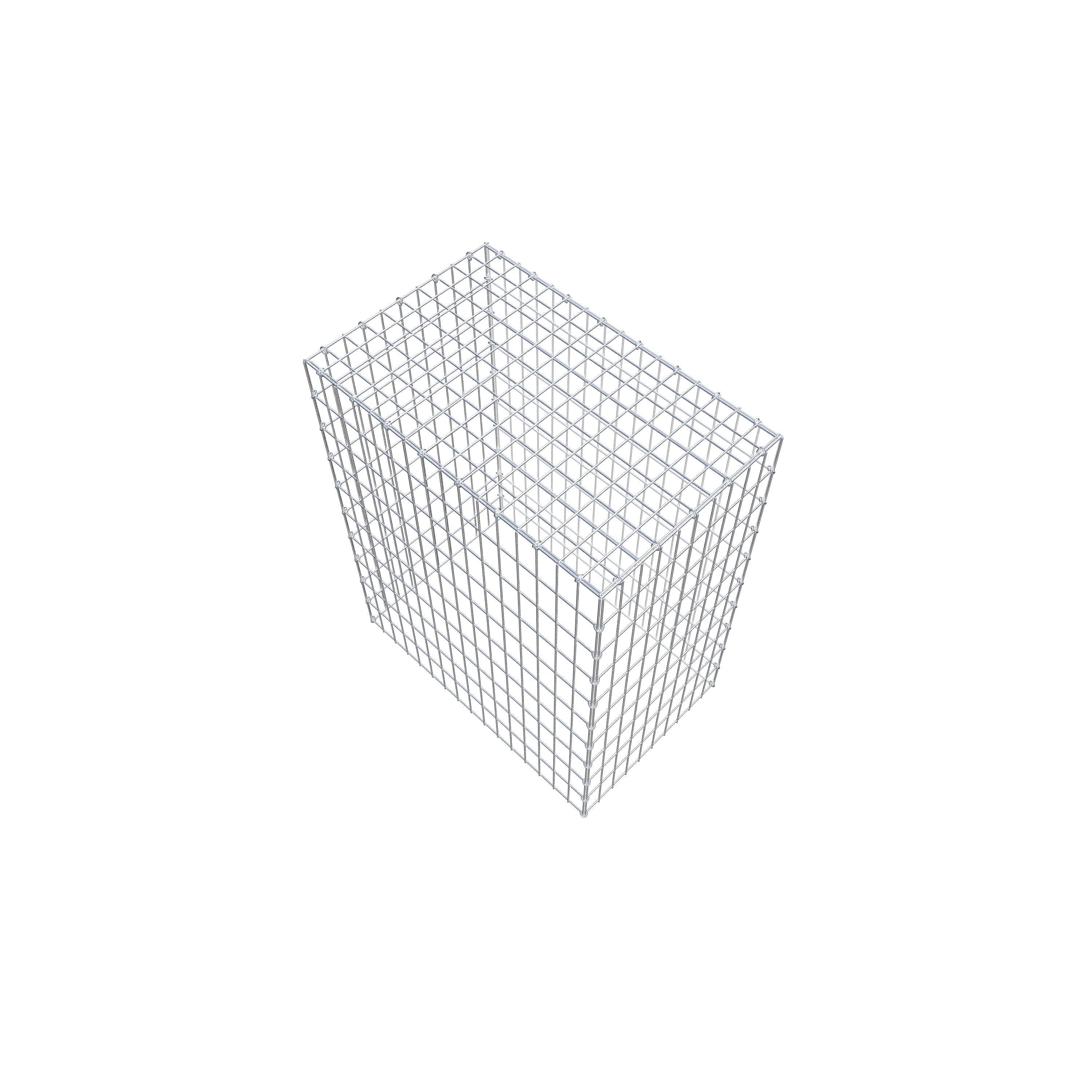 Typ 3 påbyggnadsgabion 100 cm x 80 cm x 50 cm (L x H x D), maskstorlek 5 cm x 10 cm, C-ring