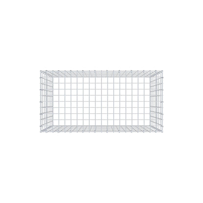 Monteret gabion type 3 100 cm x 80 cm x 50 cm (L x H x D), maskestørrelse 5 cm x 10 cm, C-ring