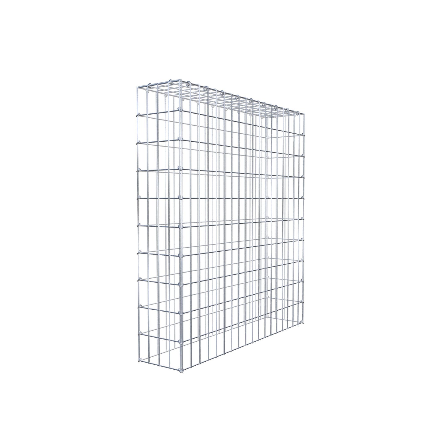 Typ 3 påbyggnadsgabion 100 cm x 90 cm x 20 cm (L x H x D), maskstorlek 5 cm x 10 cm, C-ring