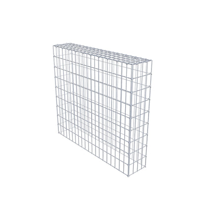 Typ 3 påbyggnadsgabion 100 cm x 90 cm x 20 cm (L x H x D), maskstorlek 5 cm x 10 cm, C-ring