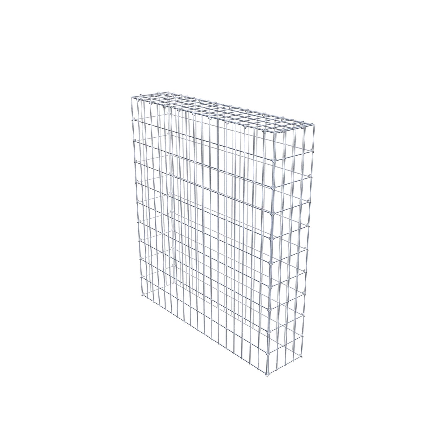 Typ 3 påbyggnadsgabion 100 cm x 90 cm x 20 cm (L x H x D), maskstorlek 5 cm x 10 cm, C-ring