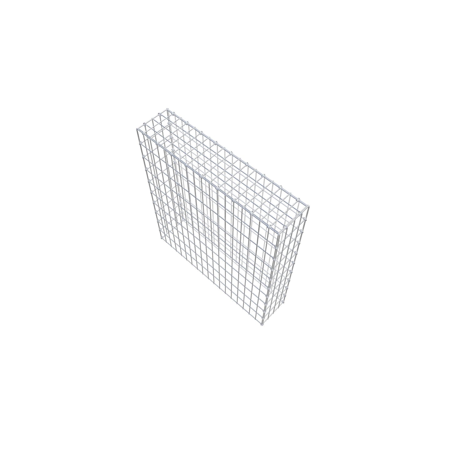 Typ 3 påbyggnadsgabion 100 cm x 90 cm x 20 cm (L x H x D), maskstorlek 5 cm x 10 cm, C-ring