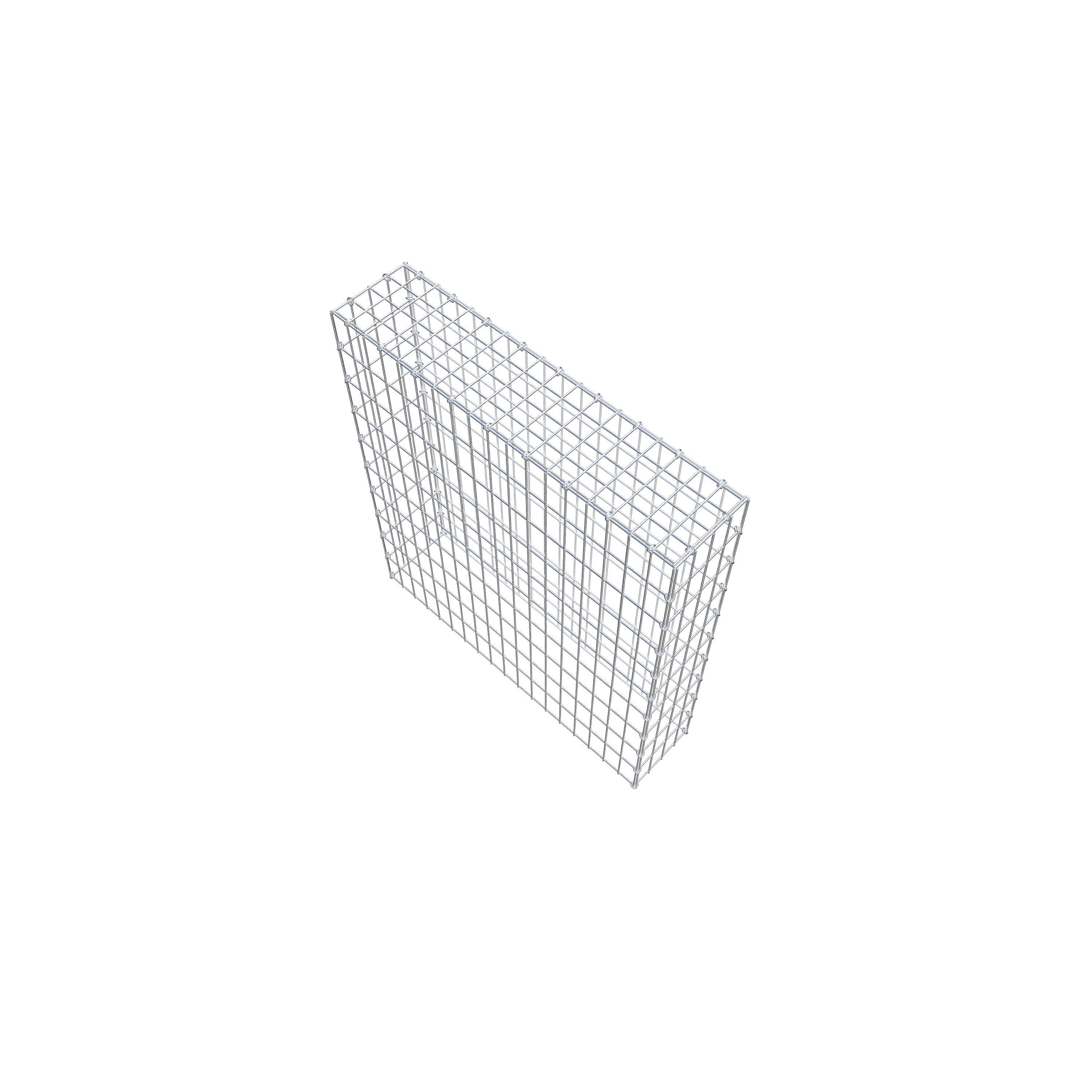 Mounted gabion type 3 100 cm x 90 cm x 20 cm (L x H x D), mesh size 5 cm x 10 cm, C-ring