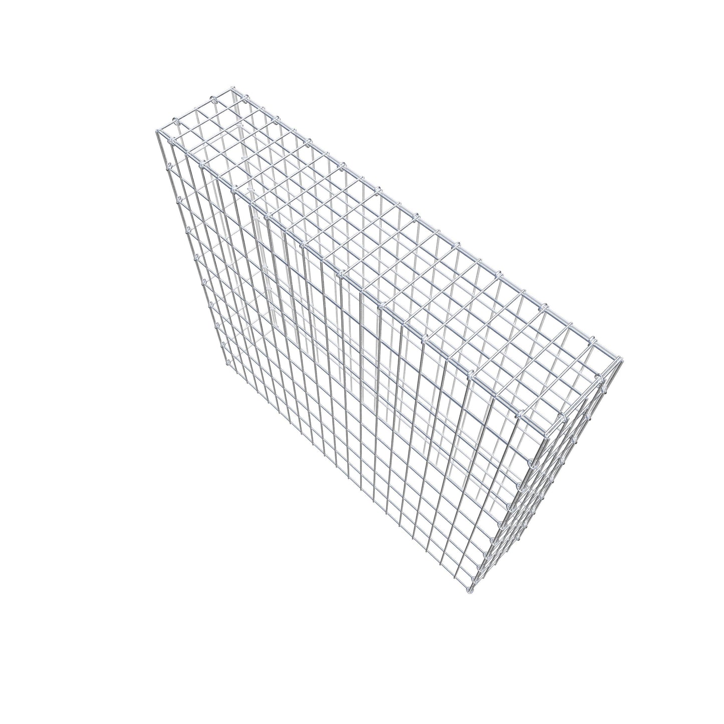 Typ 3 påbyggnadsgabion 100 cm x 90 cm x 20 cm (L x H x D), maskstorlek 5 cm x 10 cm, C-ring
