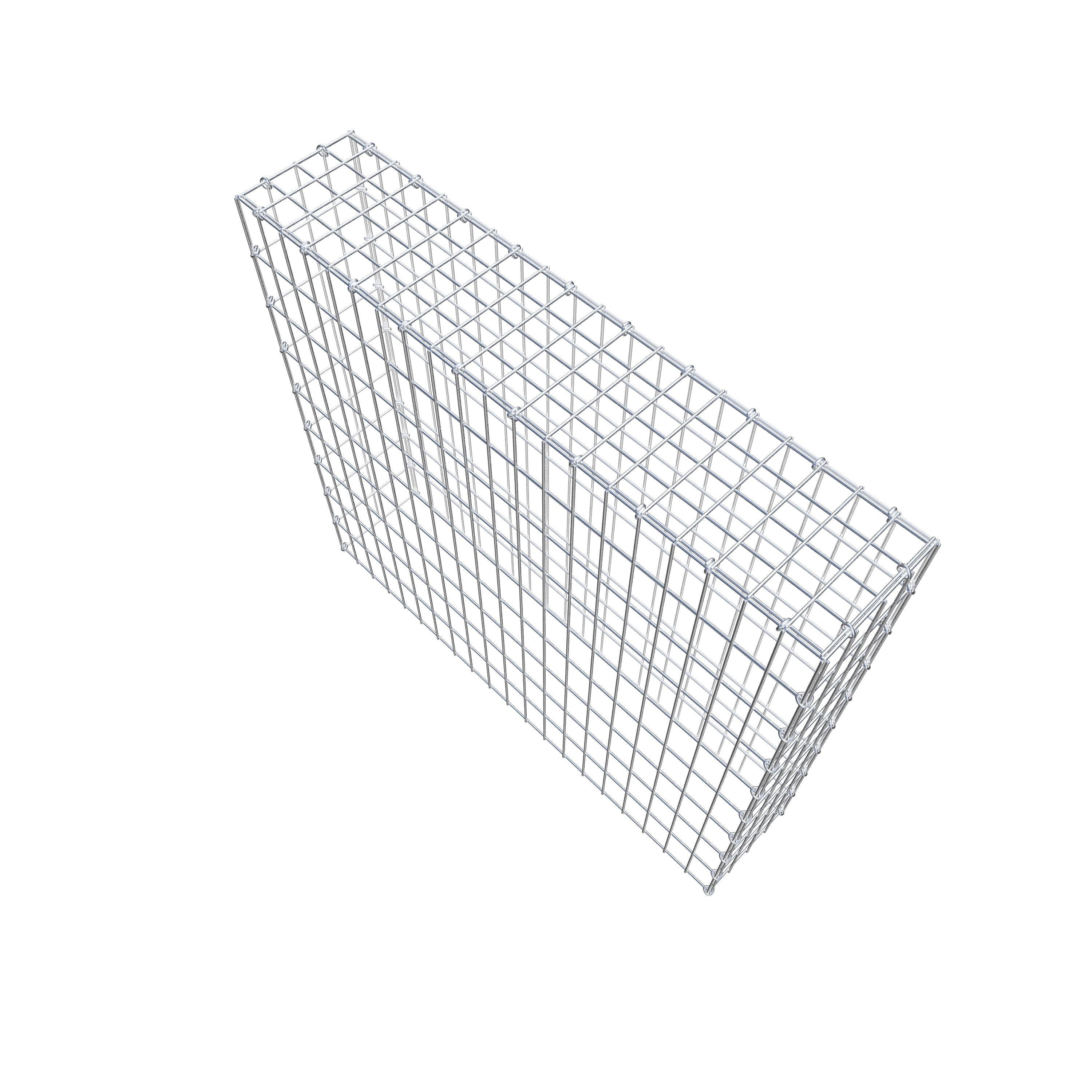 Mounted gabion type 3 100 cm x 90 cm x 20 cm (L x H x D), mesh size 5 cm x 10 cm, C-ring