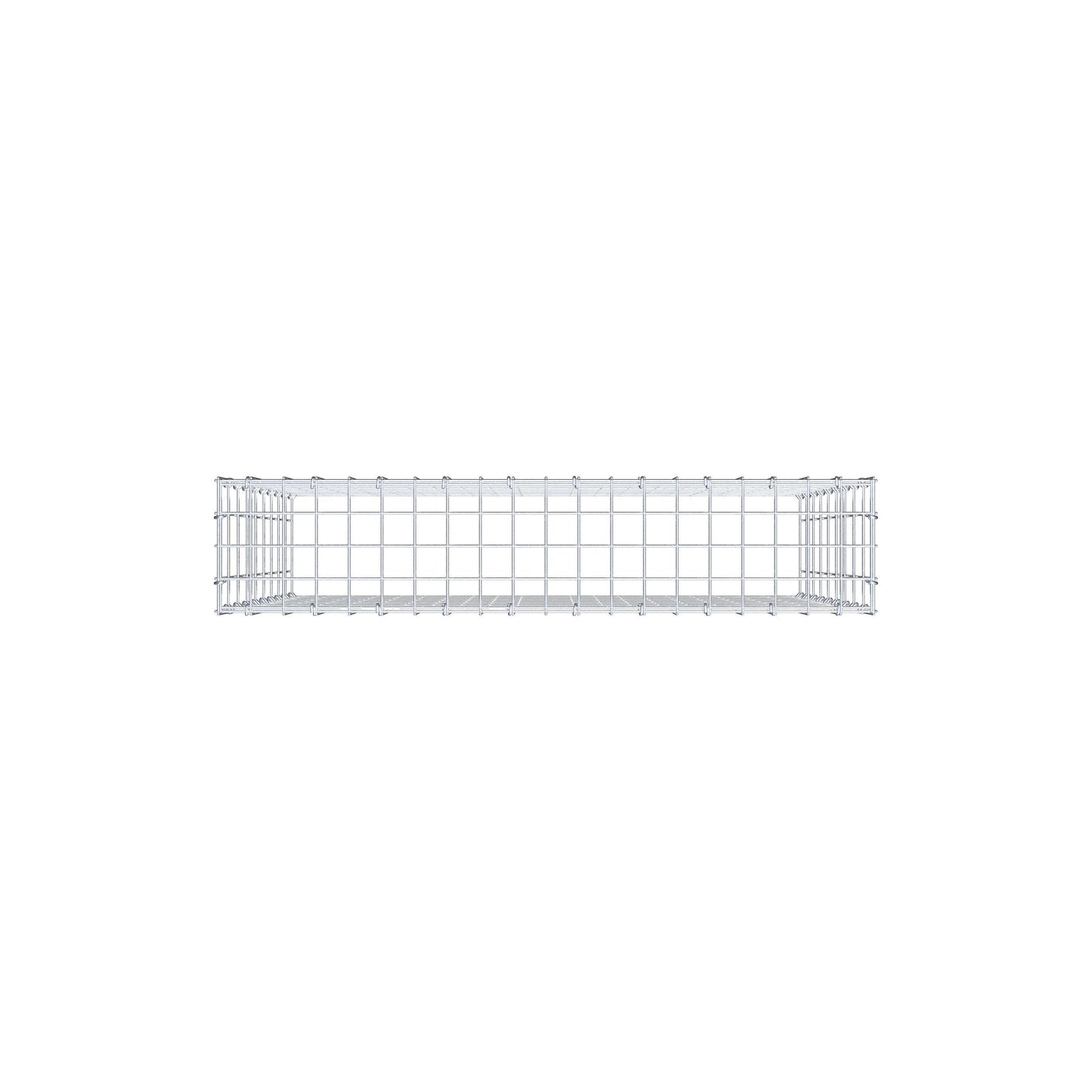 Typ 3 påbyggnadsgabion 100 cm x 90 cm x 20 cm (L x H x D), maskstorlek 5 cm x 10 cm, C-ring