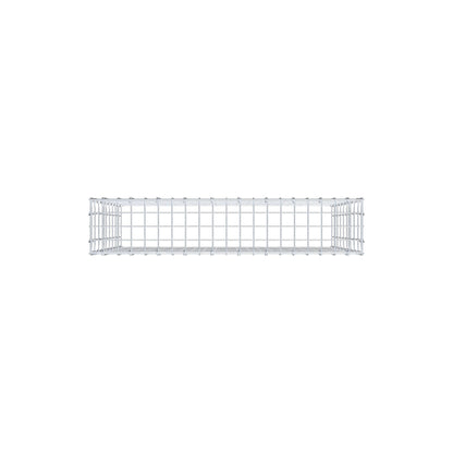 Typ 3 påbyggnadsgabion 100 cm x 90 cm x 20 cm (L x H x D), maskstorlek 5 cm x 10 cm, C-ring