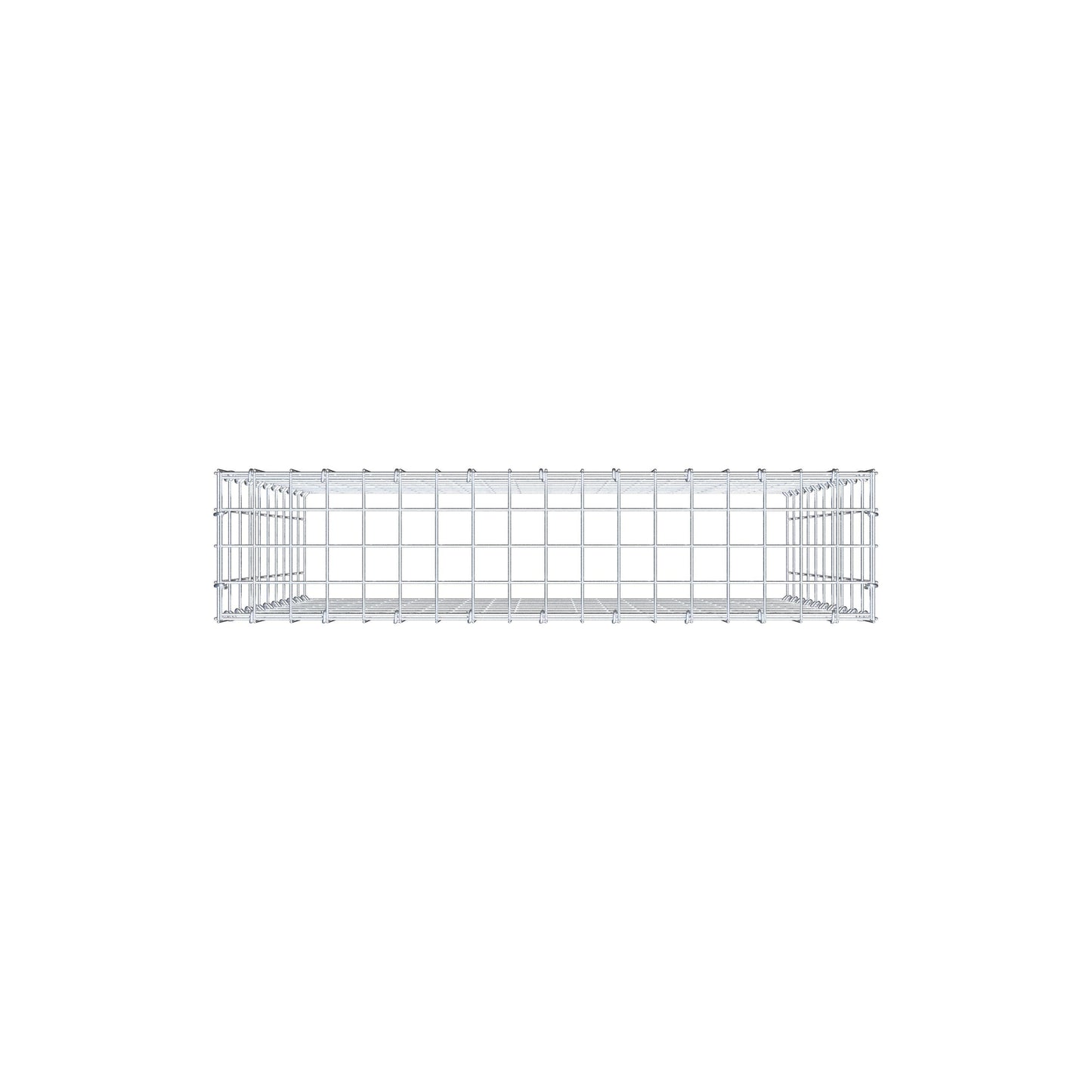 Typ 3 påbyggnadsgabion 100 cm x 90 cm x 20 cm (L x H x D), maskstorlek 5 cm x 10 cm, C-ring