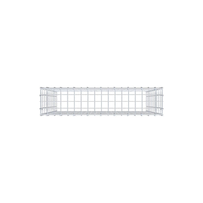 Typ 3 påbyggnadsgabion 100 cm x 90 cm x 20 cm (L x H x D), maskstorlek 5 cm x 10 cm, C-ring