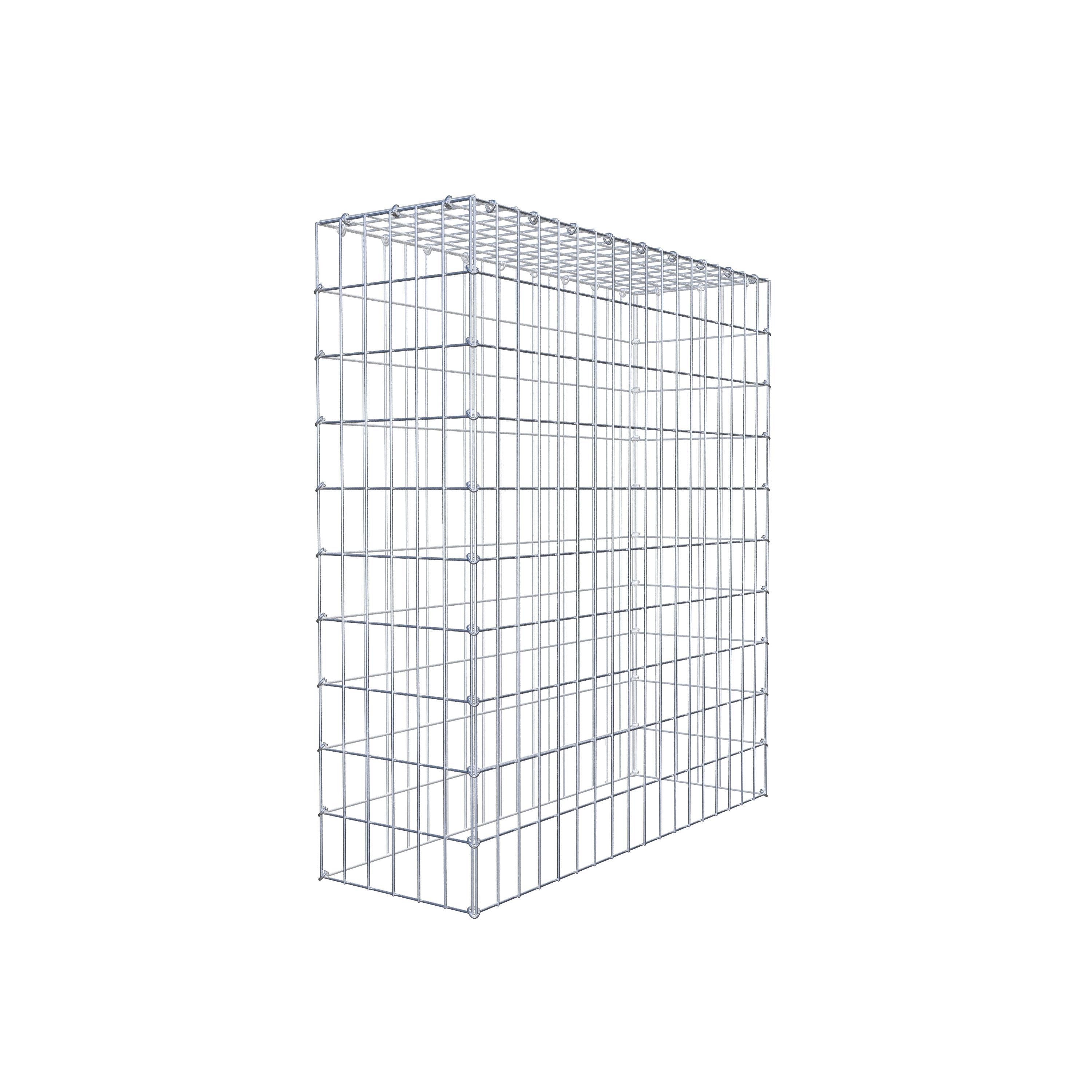 Monteret gabion type 3 100 cm x 90 cm x 30 cm (L x H x D), maskestørrelse 5 cm x 10 cm, C-ring