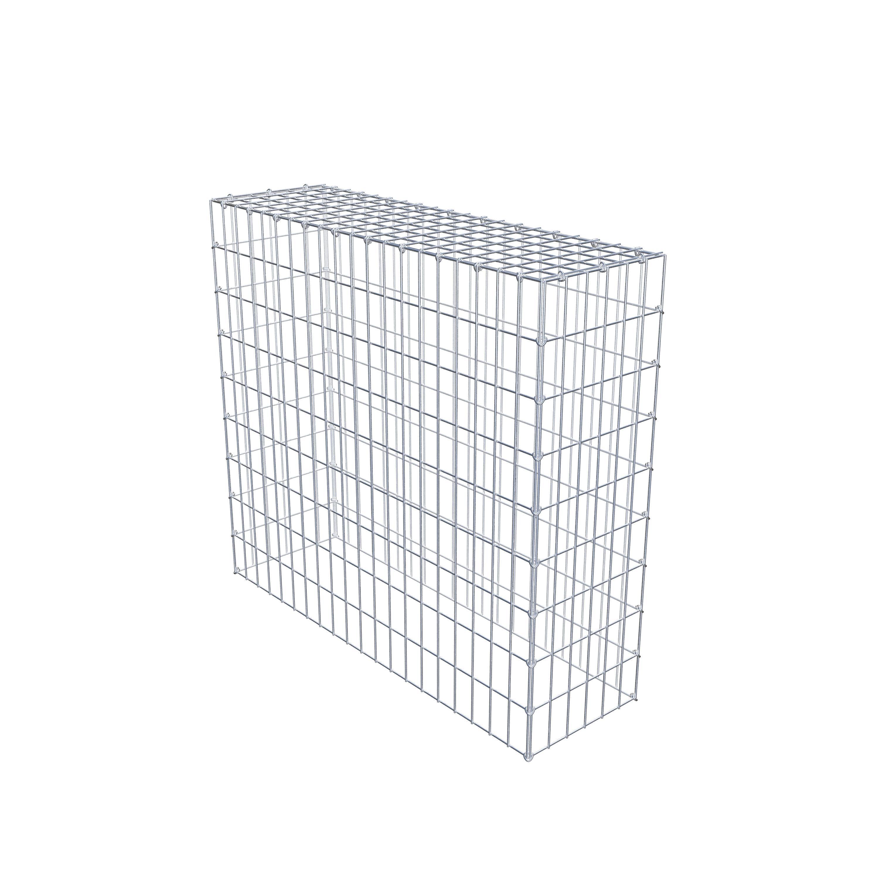 Mounted gabion type 3 100 cm x 90 cm x 30 cm (L x H x D), mesh size 5 cm x 10 cm, C-ring