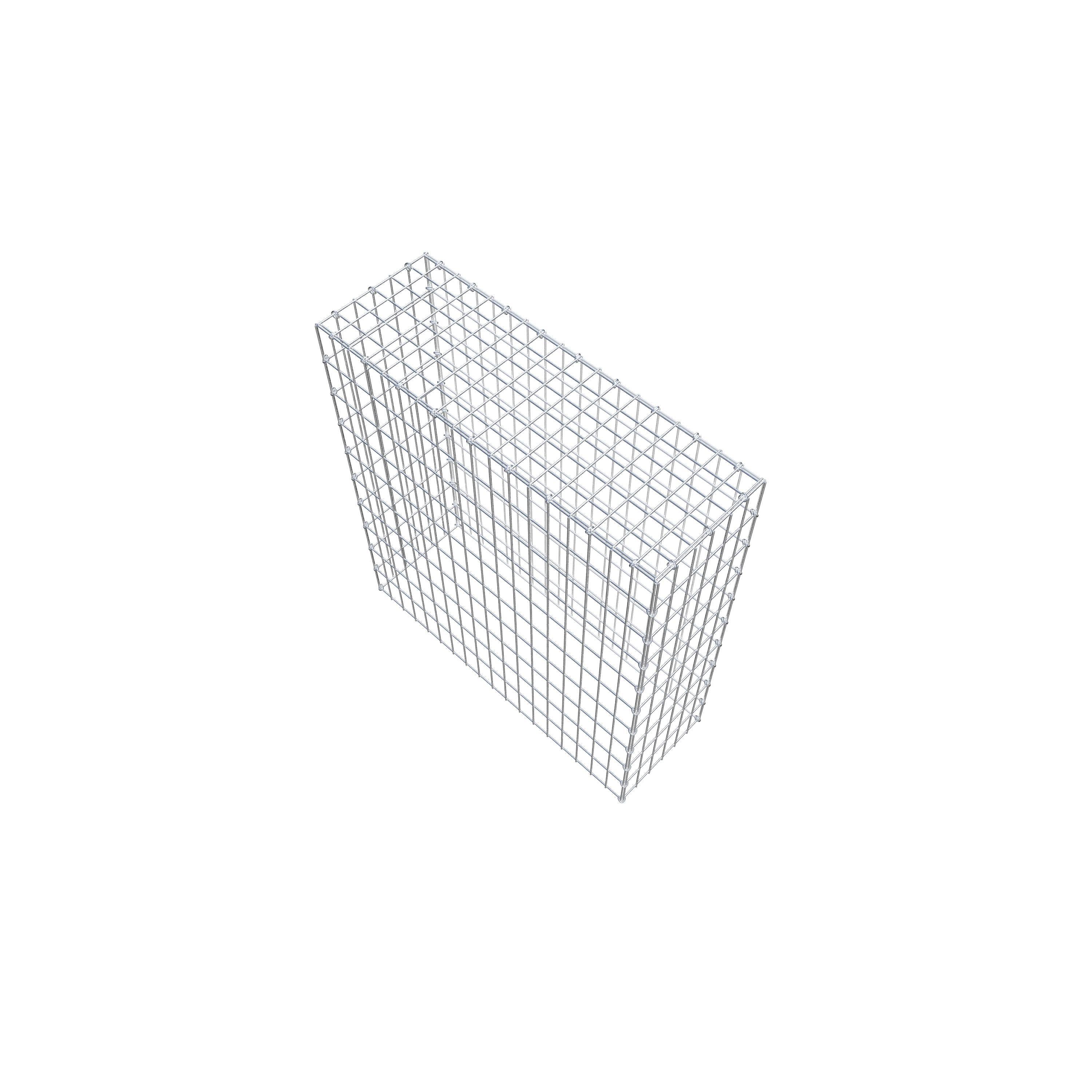 Mounted gabion type 3 100 cm x 90 cm x 30 cm (L x H x D), mesh size 5 cm x 10 cm, C-ring