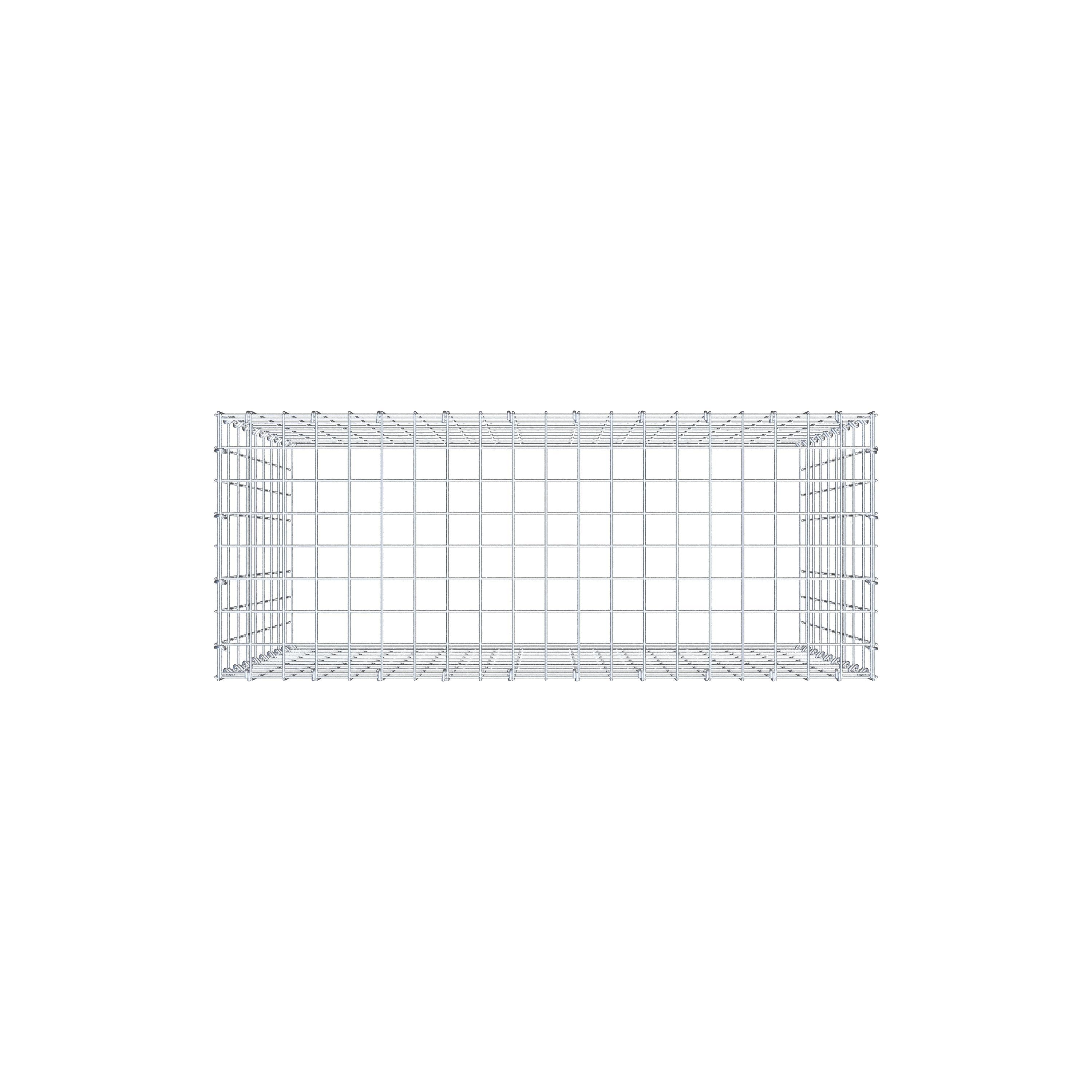 Mounted gabion type 3 100 cm x 90 cm x 40 cm (L x H x D), mesh size 5 cm x 10 cm, C-ring