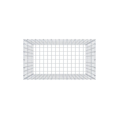 Typ 3 påbyggnadsgabion 100 cm x 90 cm x 50 cm (L x H x D), maskstorlek 5 cm x 10 cm, C-ring