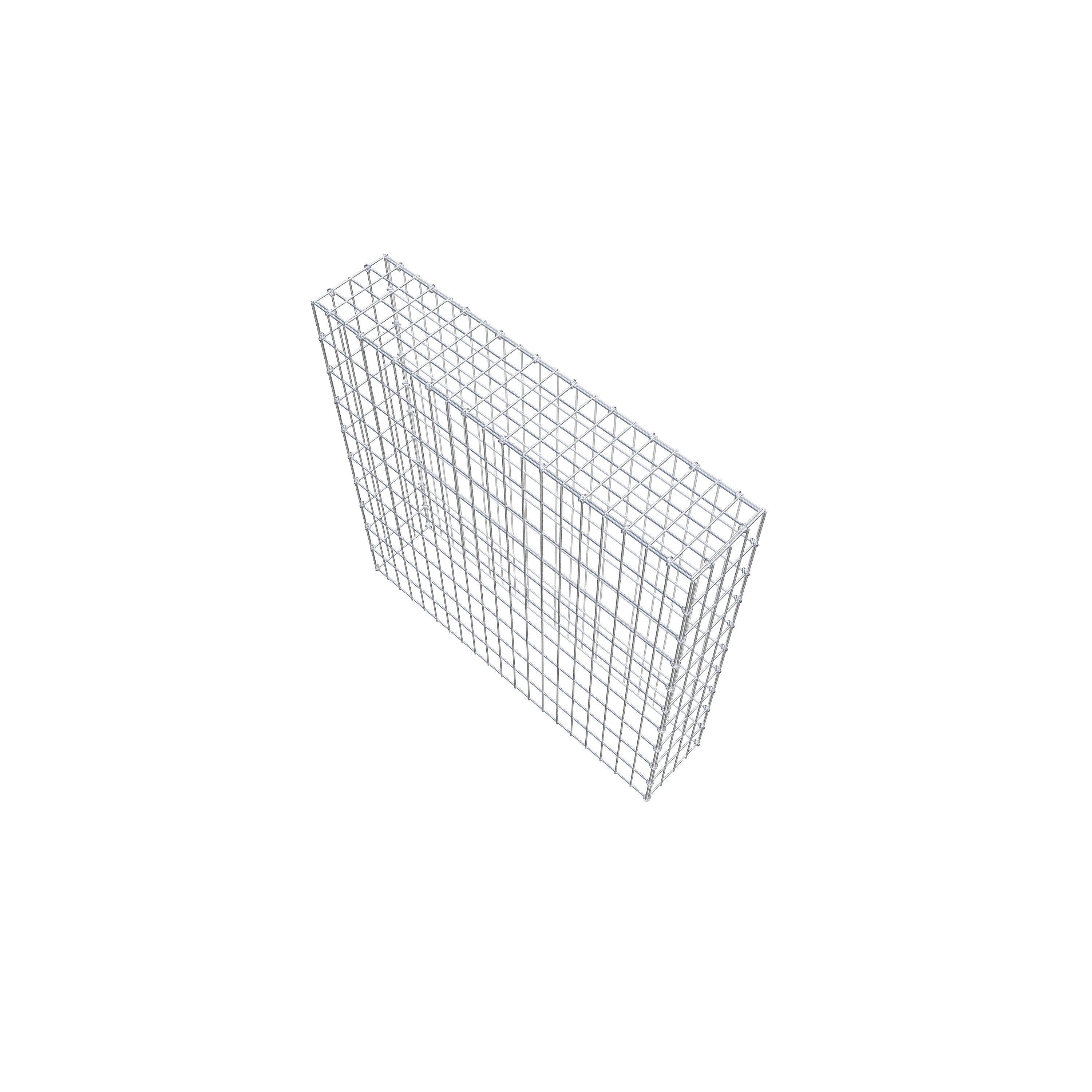 Mounted gabion type 3 100 cm x 100 cm x 20 cm (L x H x D), mesh size 5 cm x 10 cm, C-ring