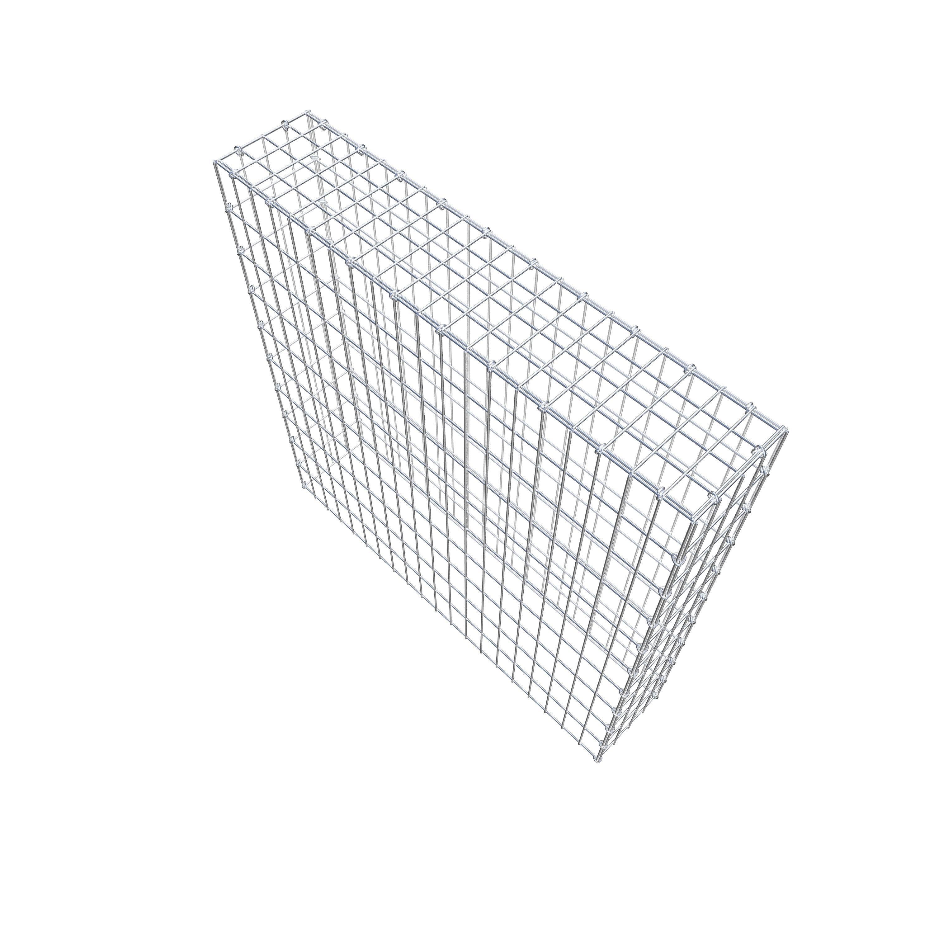 Monteret gabion type 3 100 cm x 100 cm x 20 cm (L x H x D), maskestørrelse 5 cm x 10 cm, C-ring