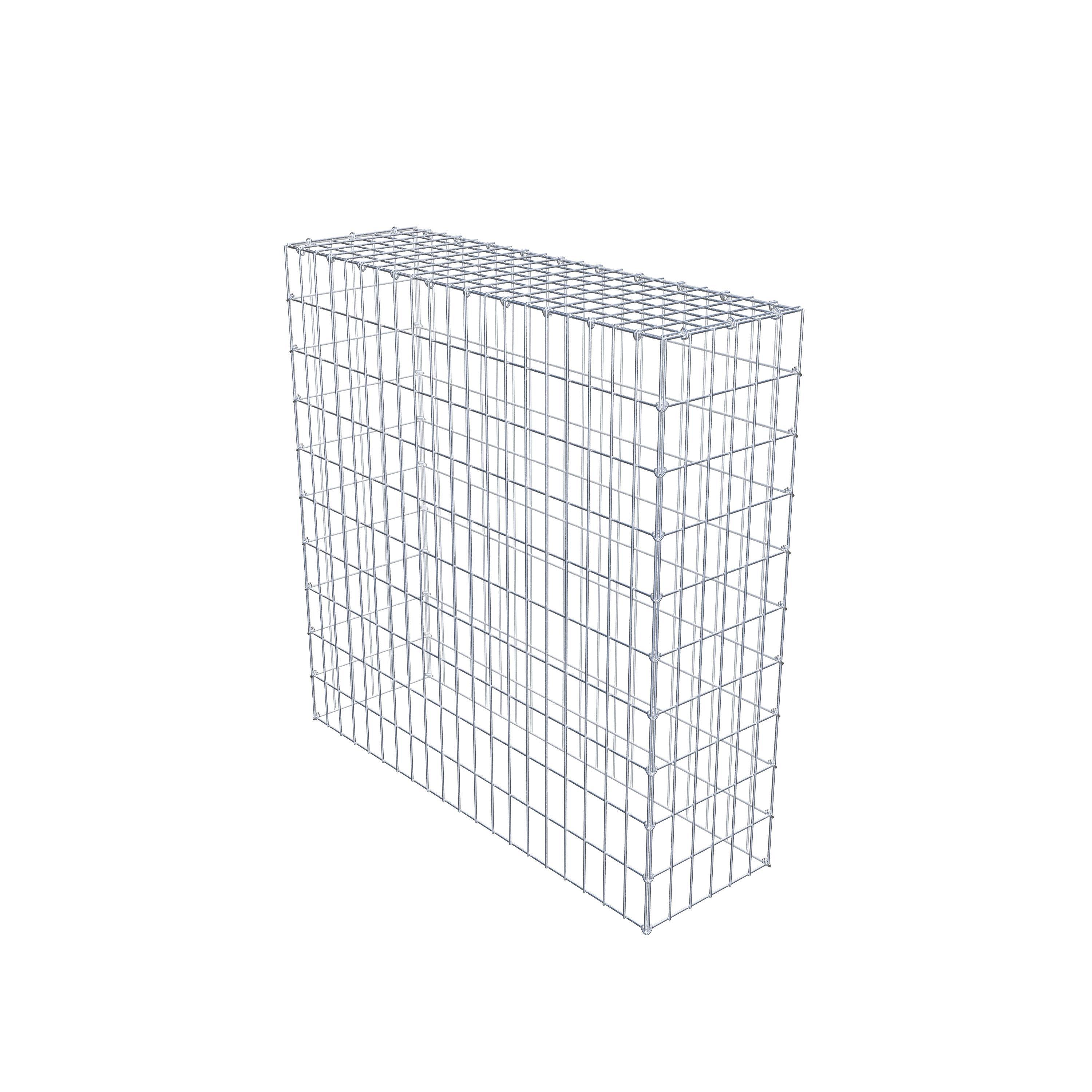 Mounted gabion type 3 100 cm x 100 cm x 30 cm (L x H x D), mesh size 5 cm x 10 cm, C-ring