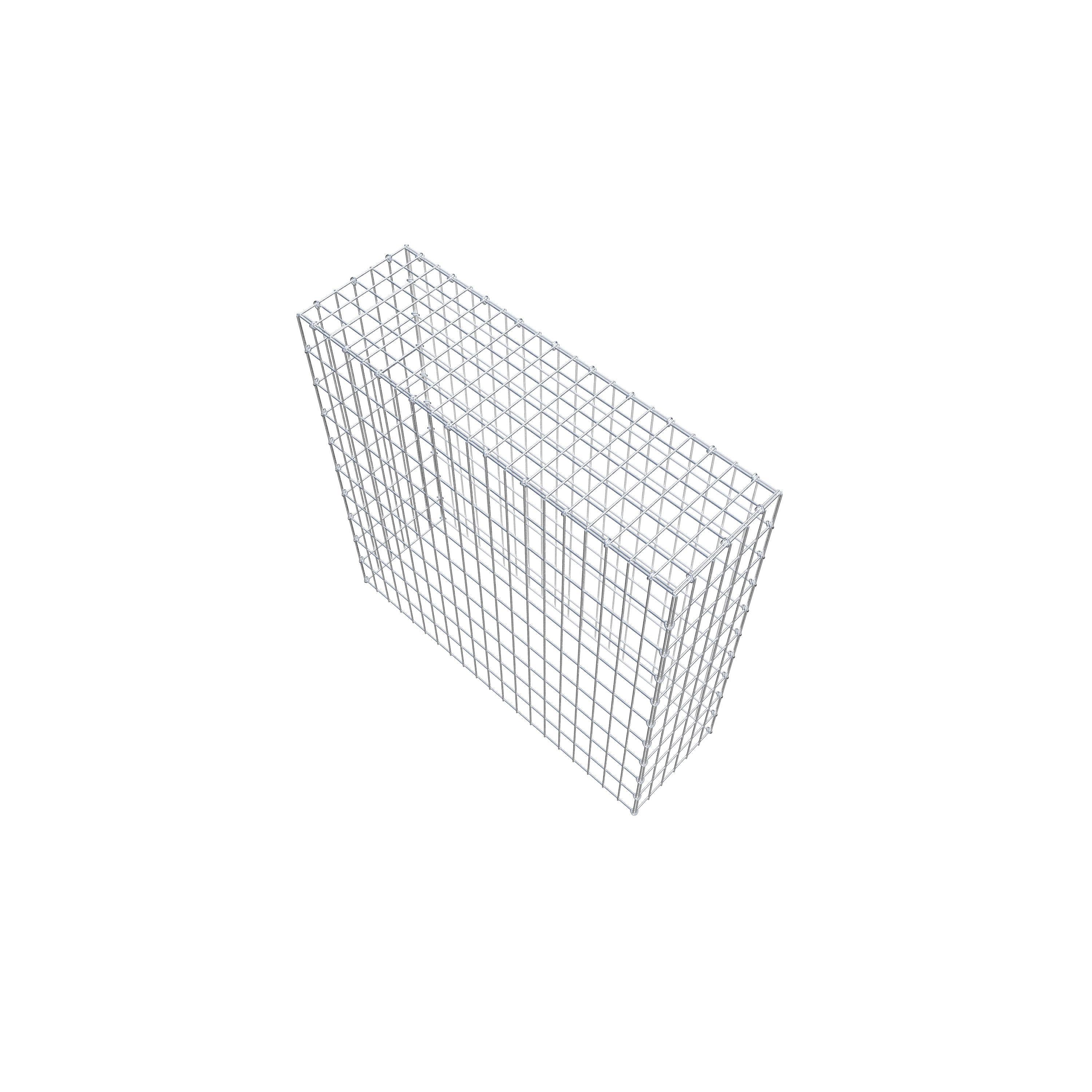 Mounted gabion type 3 100 cm x 100 cm x 30 cm (L x H x D), mesh size 5 cm x 10 cm, C-ring