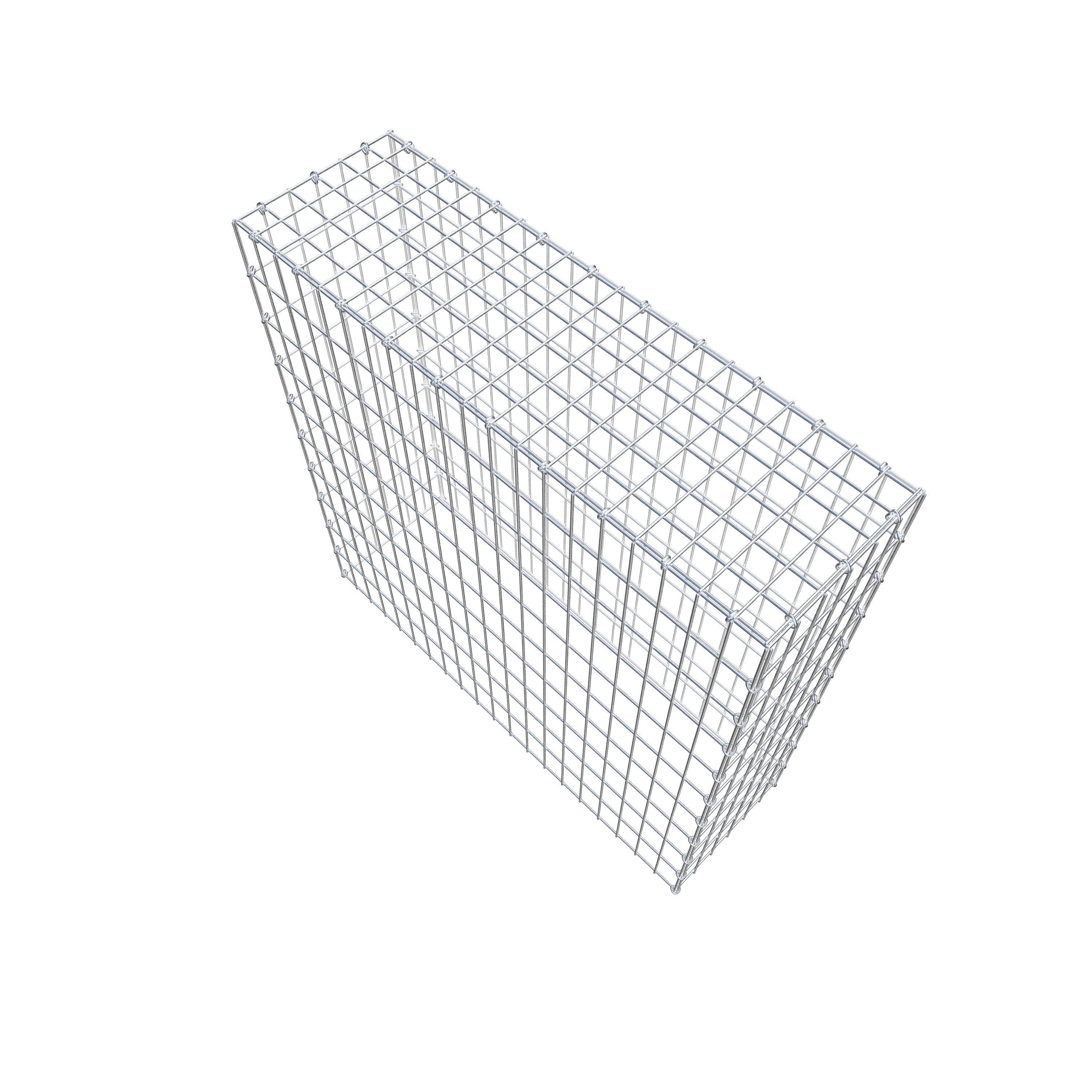 Mounted gabion type 3 100 cm x 100 cm x 30 cm (L x H x D), mesh size 5 cm x 10 cm, C-ring