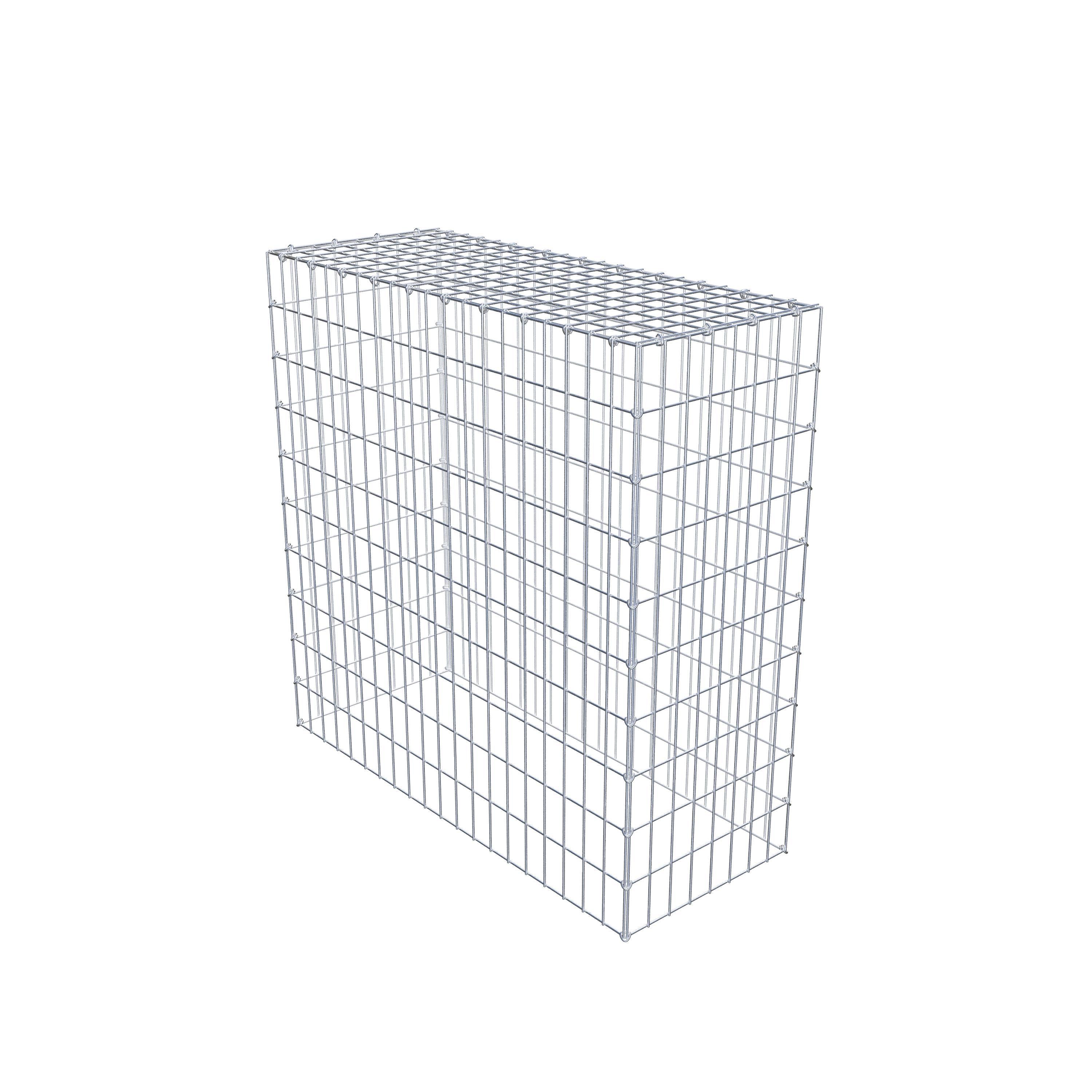 Mounted gabion type 3 100 cm x 100 cm x 40 cm (L x H x D), mesh size 5 cm x 10 cm, C-ring