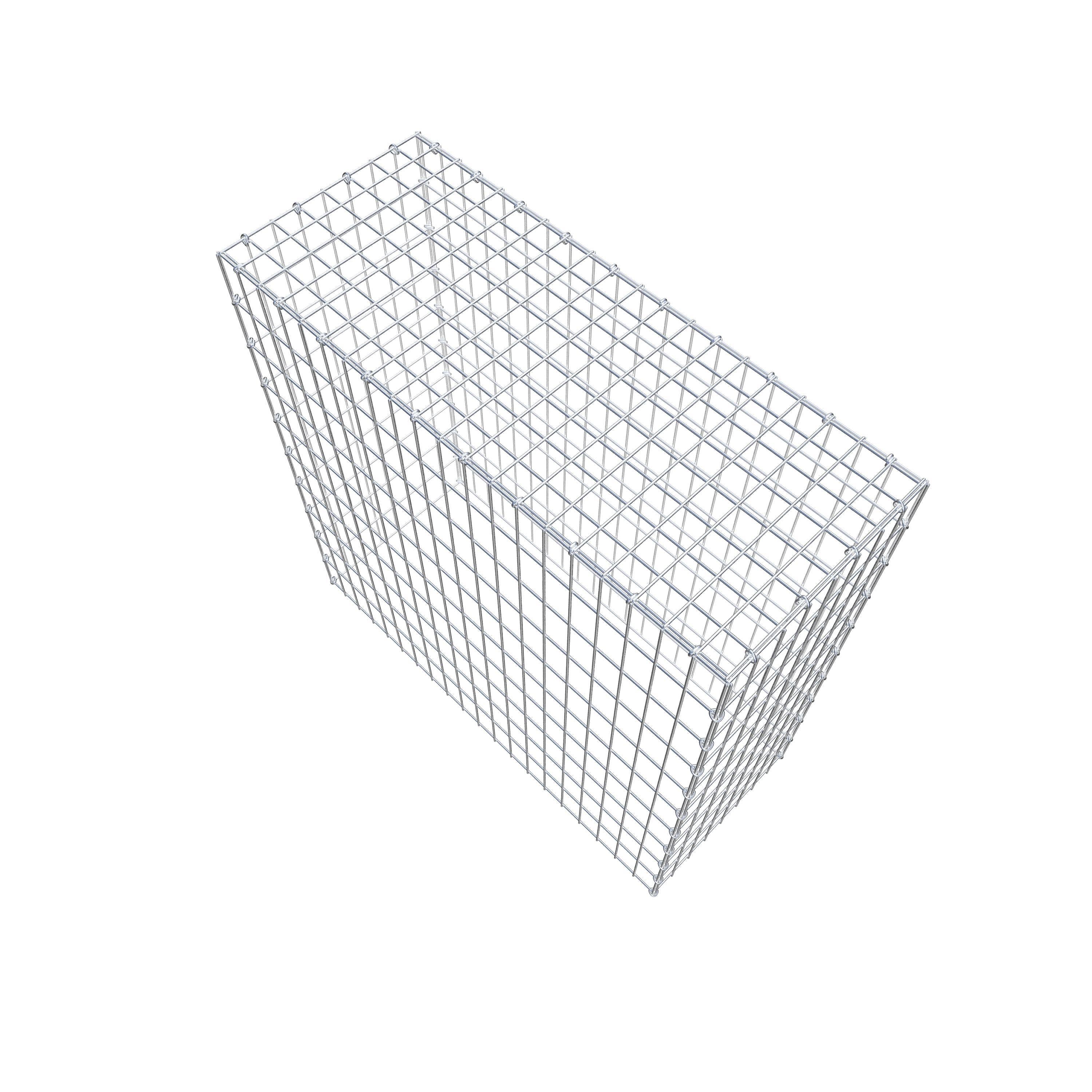 Mounted gabion type 3 100 cm x 100 cm x 40 cm (L x H x D), mesh size 5 cm x 10 cm, C-ring