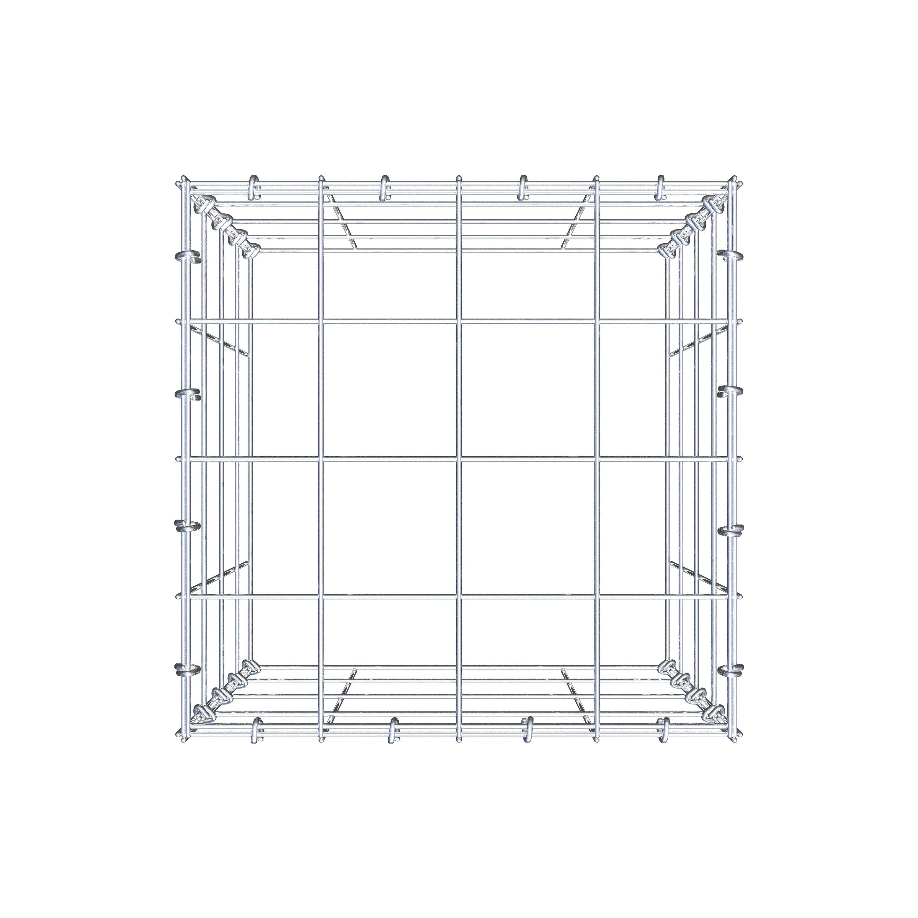 Anbaugabione Typ 3 40 cm x 40 cm x 40 cm (L x H x T), Maschenweite 10 cm x 10 cm, C-Ring