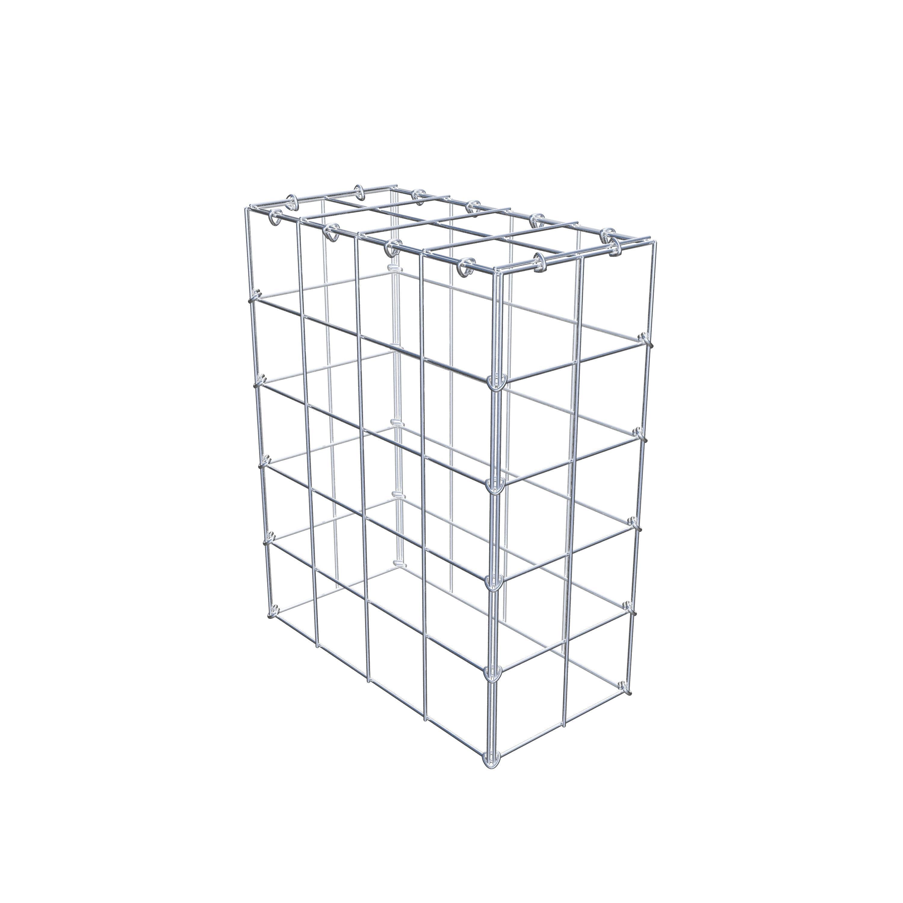 Mounted gabion type 3 50 cm x 40 cm x 20 cm (L x H x D), mesh size 10 cm x 10 cm, C-ring