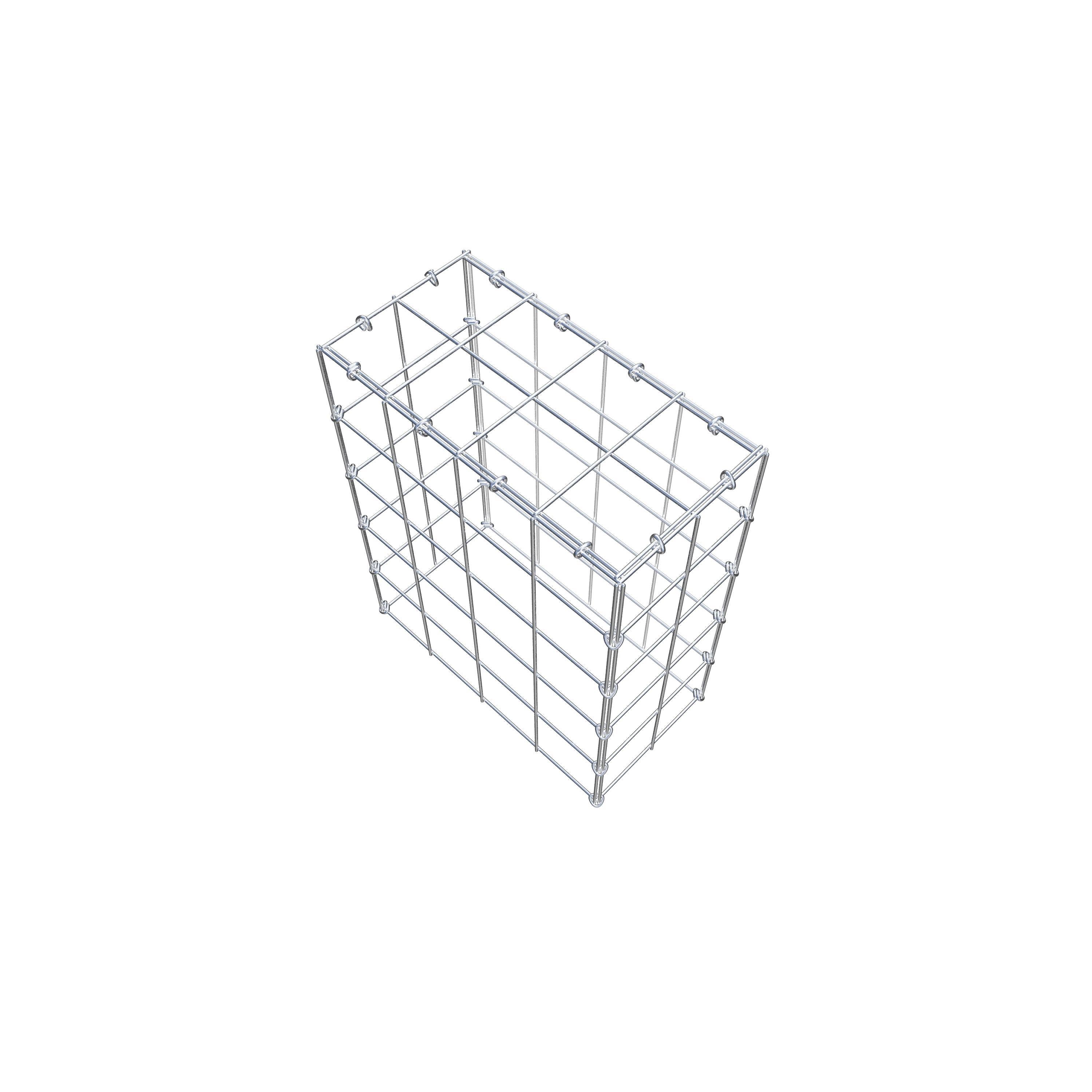 Mounted gabion type 3 50 cm x 40 cm x 20 cm (L x H x D), mesh size 10 cm x 10 cm, C-ring