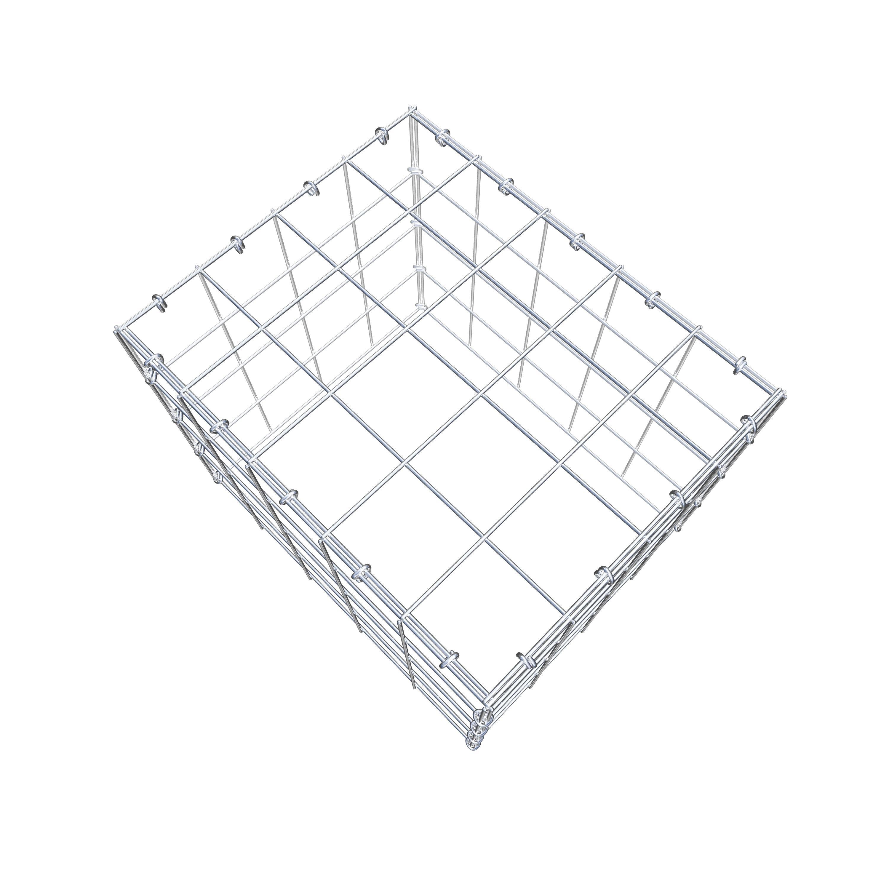 Mounted gabion type 3 50 cm x 40 cm x 40 cm (L x H x D), mesh size 10 cm x 10 cm, C-ring