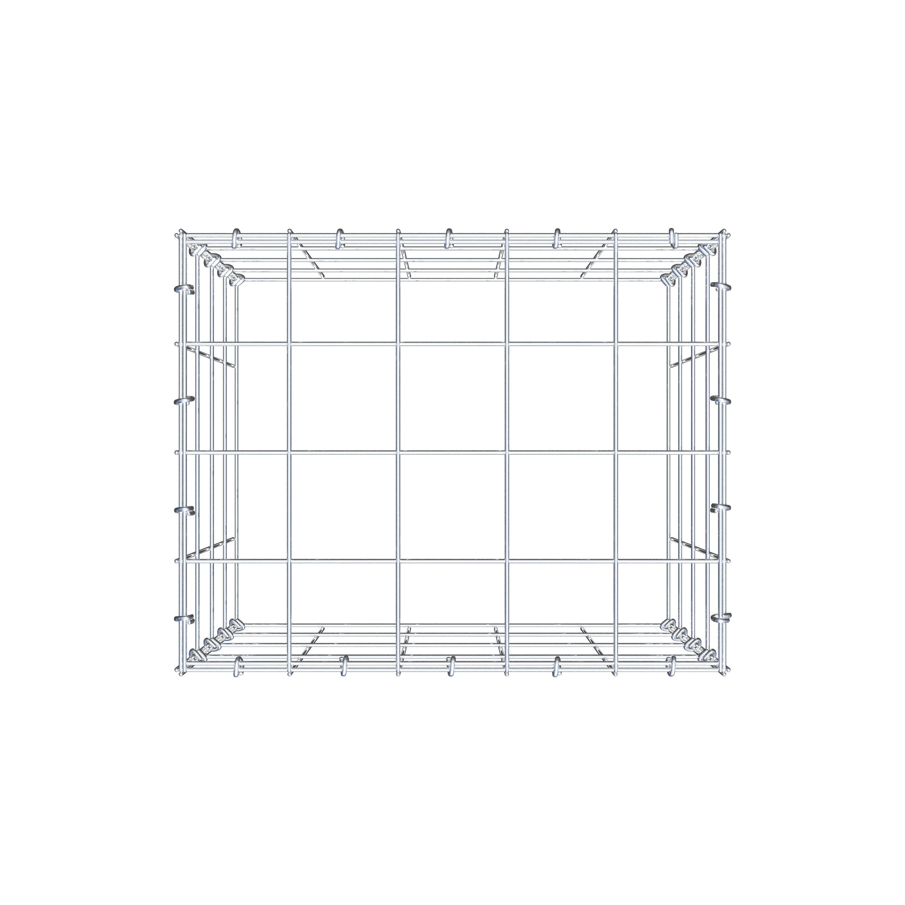 Mounted gabion type 3 50 cm x 40 cm x 40 cm (L x H x D), mesh size 10 cm x 10 cm, C-ring