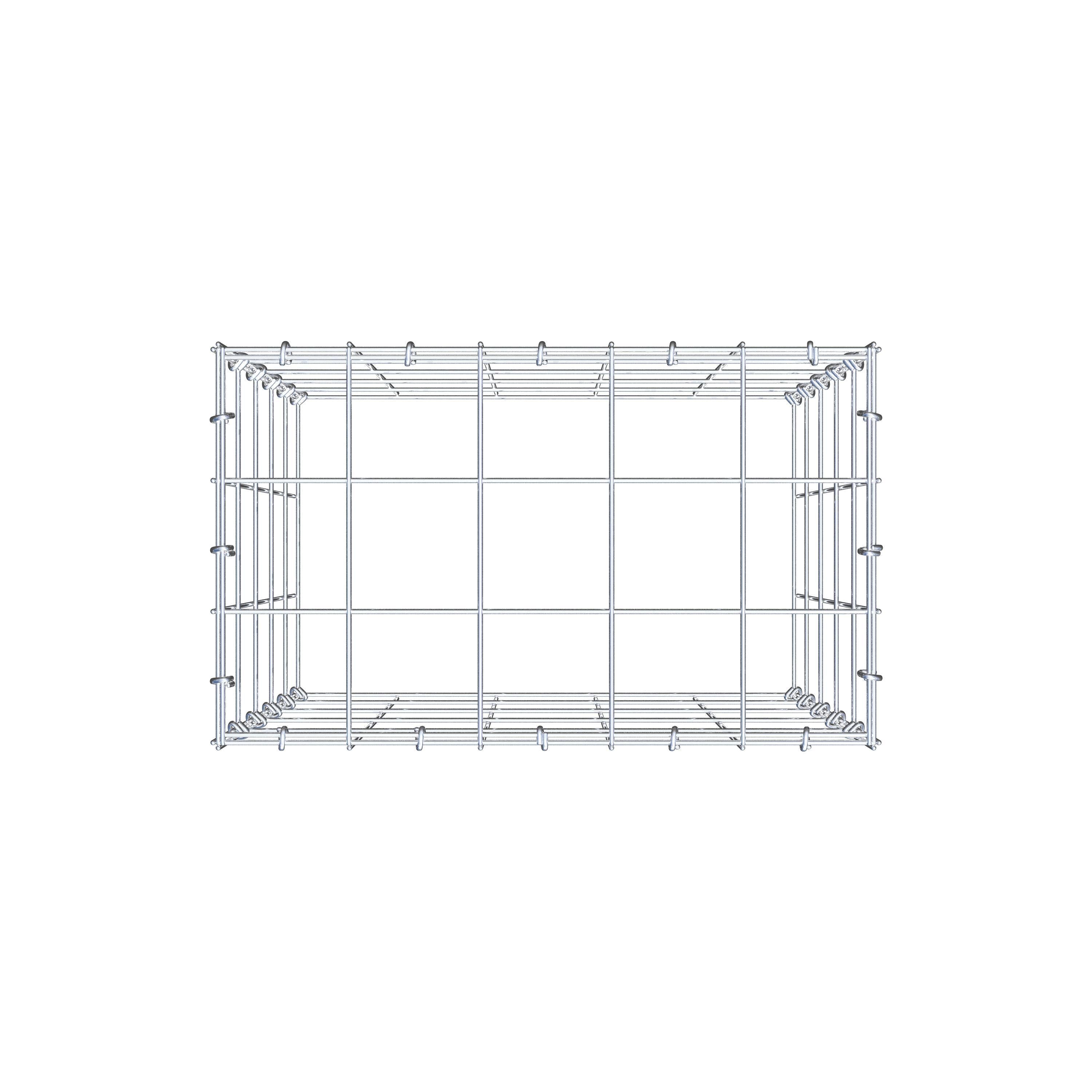 Gabião Tipo 3 50 cm x 50 cm x 30 cm (C x A x P), malhagem 10 cm x 10 cm, anel C