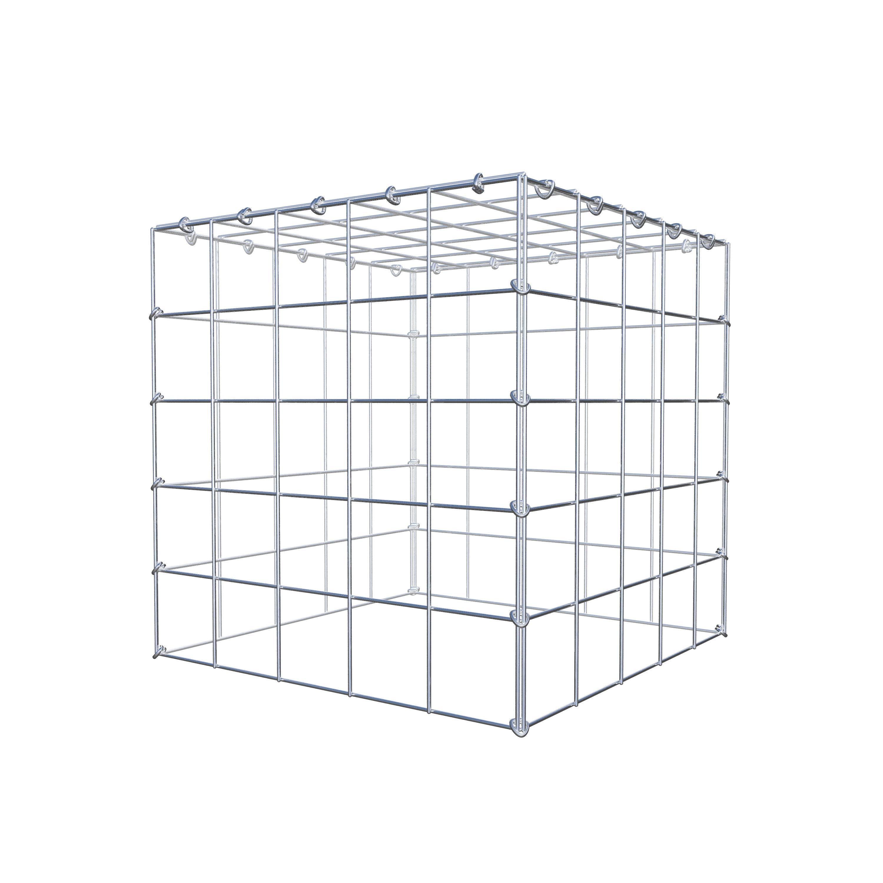 Mounted gabion type 3 50 cm x 50 cm x 50 cm (L x H x D), mesh size 10 cm x 10 cm, C-ring