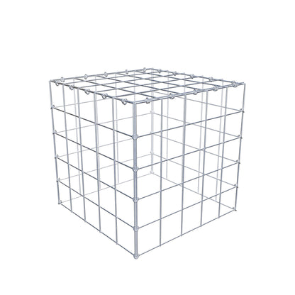 Opbouw schanskorf type 3 50 cm x 50 cm x 50 cm (L x H x D), maaswijdte 10 cm x 10 cm, C-ring