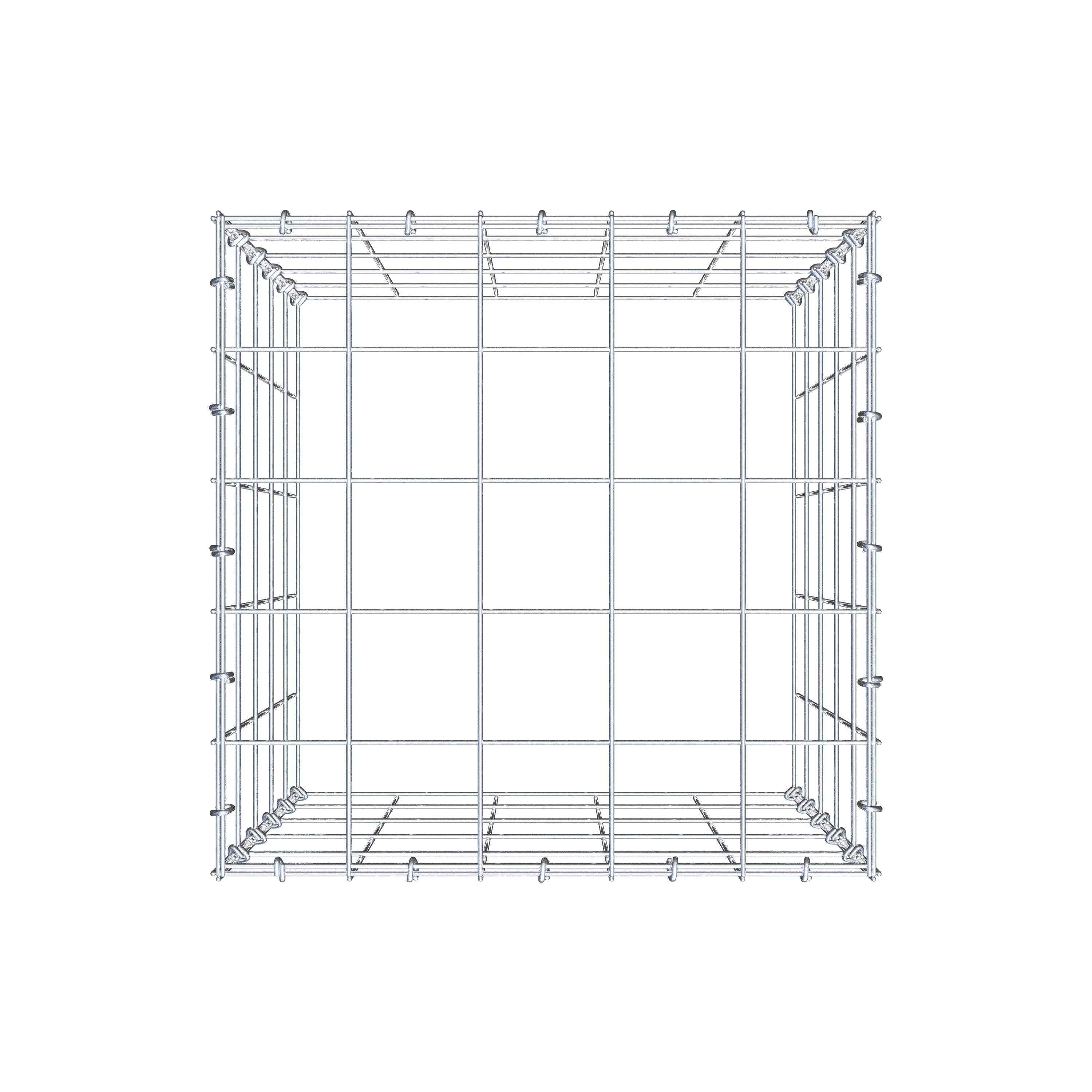 Gabião Tipo 3 50 cm x 50 cm x 50 cm (C x A x P), malhagem 10 cm x 10 cm, anel C