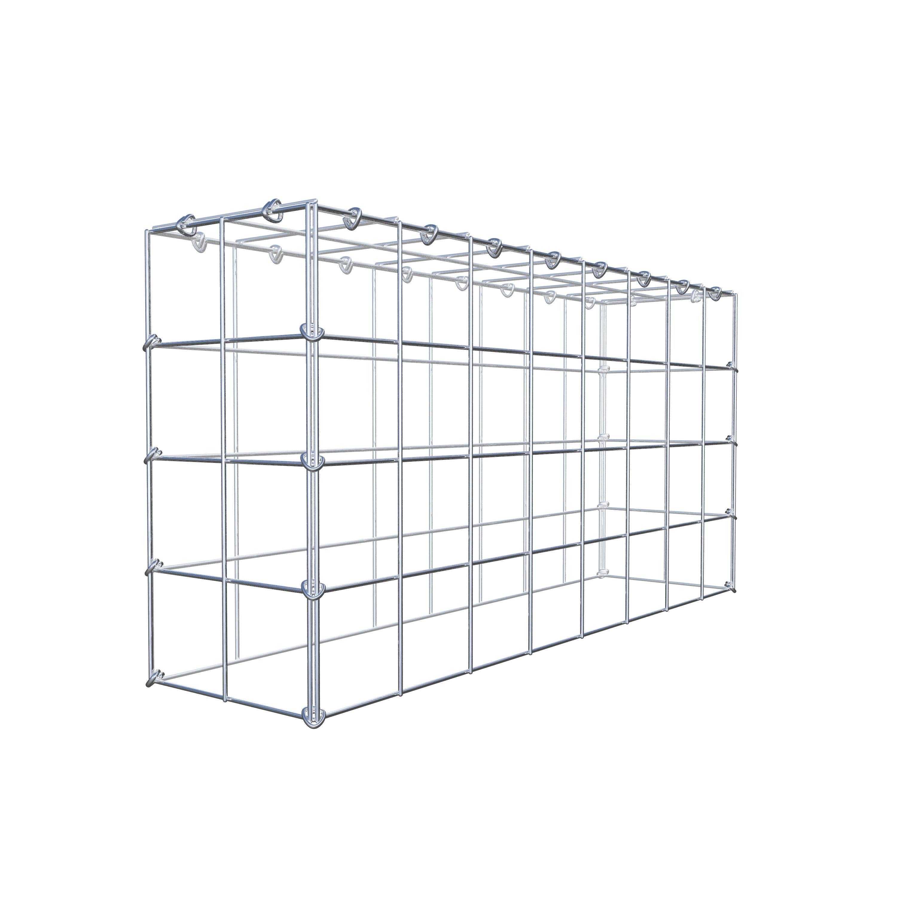 Mounted gabion type 3 80 cm x 40 cm x 20 cm (L x H x D), mesh size 10 cm x 10 cm, C-ring