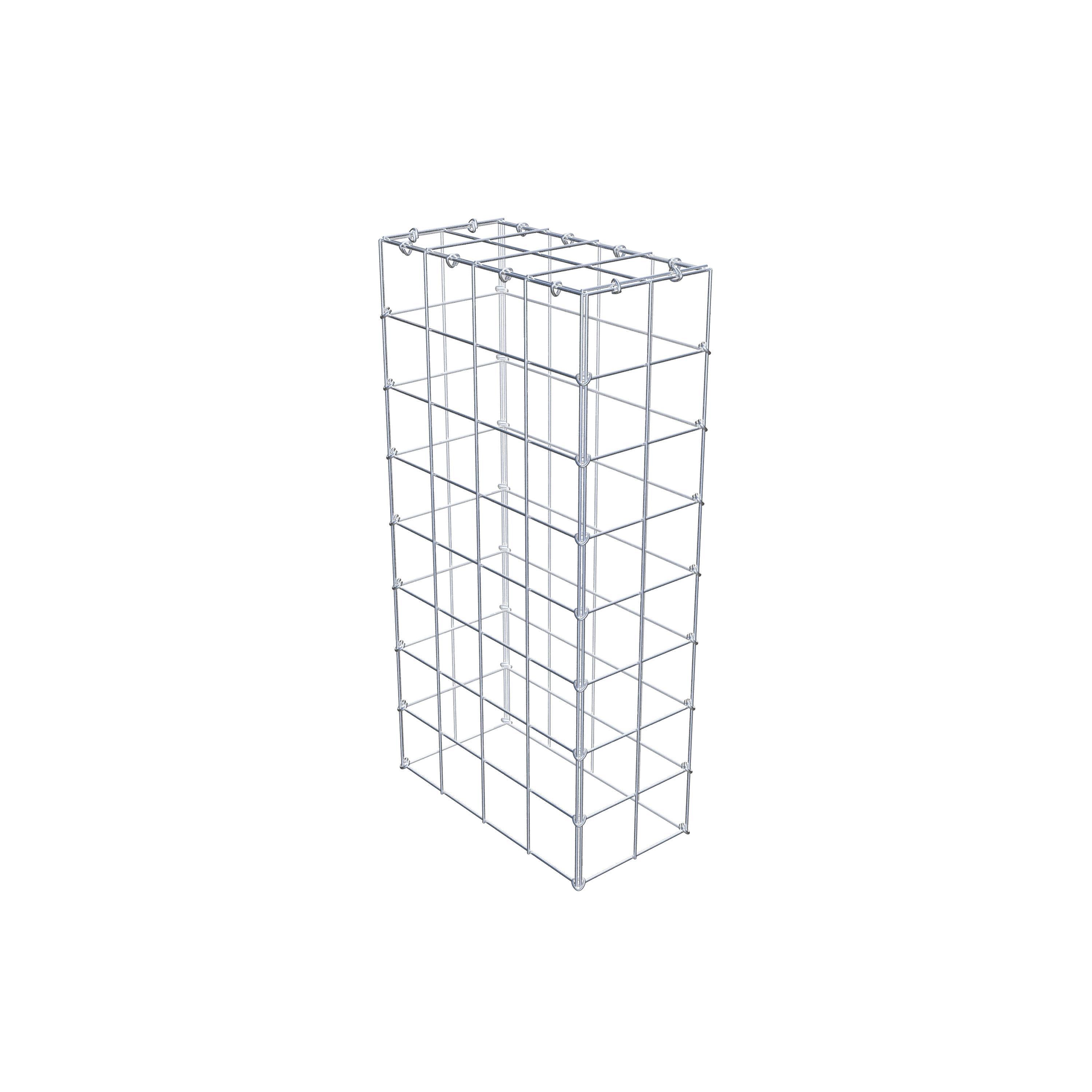 Mounted gabion type 3 80 cm x 40 cm x 20 cm (L x H x D), mesh size 10 cm x 10 cm, C-ring